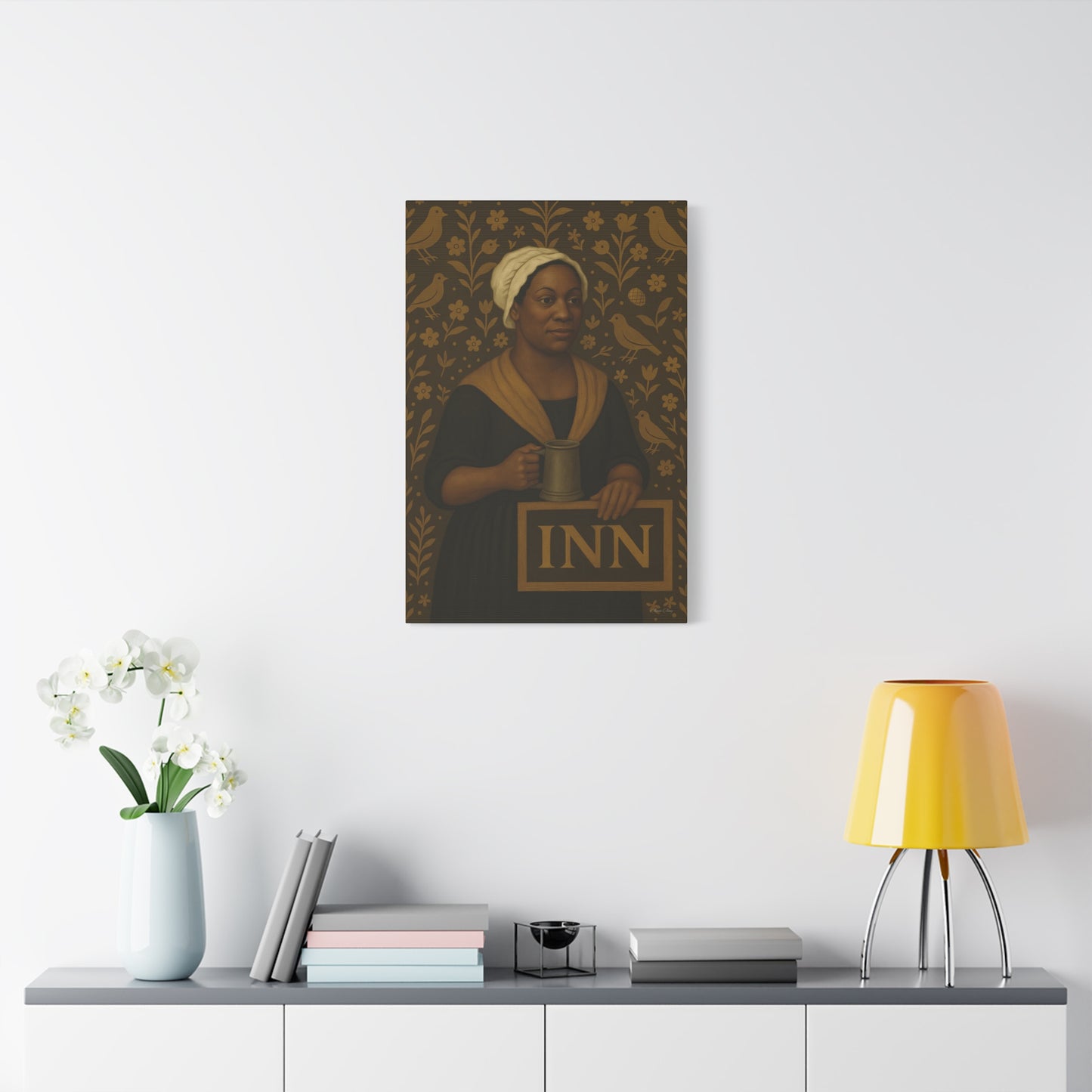 Innkeepers Welcome Primitive Folk Portrait