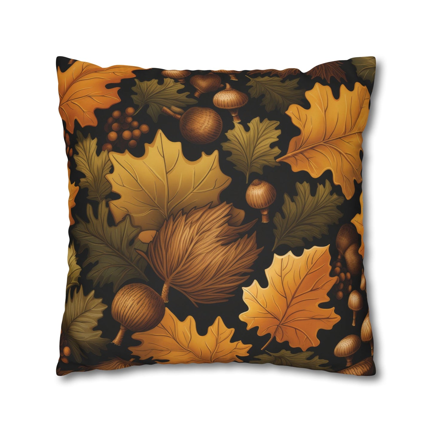 Fall Foliage Square Poly Canvas Pillowcase