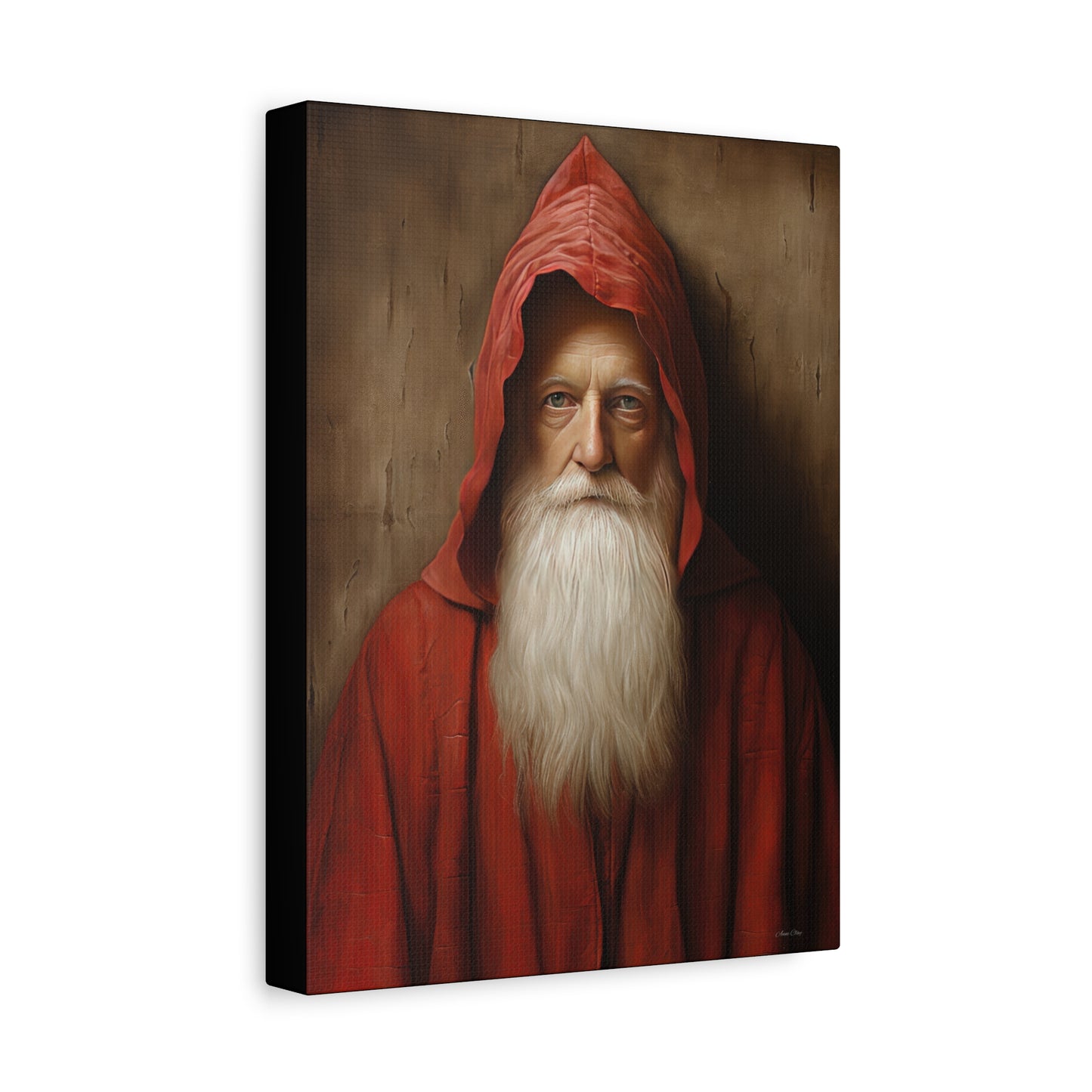 WS Mysterious Santa Matte Canvas, Stretched, 1.25"