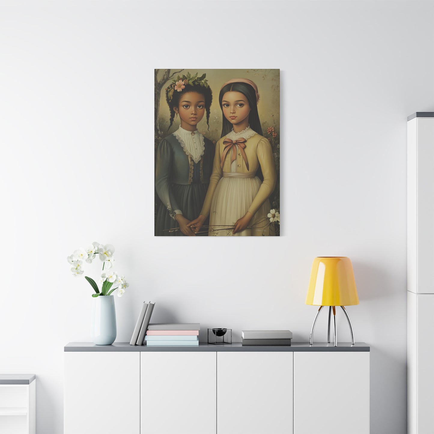 Stretched Matte Canvas Art Print - Diverse Sisterhood Portrait, Wall Decor, Gift for Home, Art Lovers, Gallery Wall