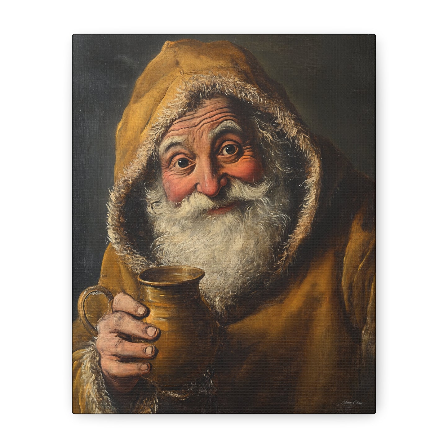 Tavern Santa Matte Canvas, Stretched, 1.25"