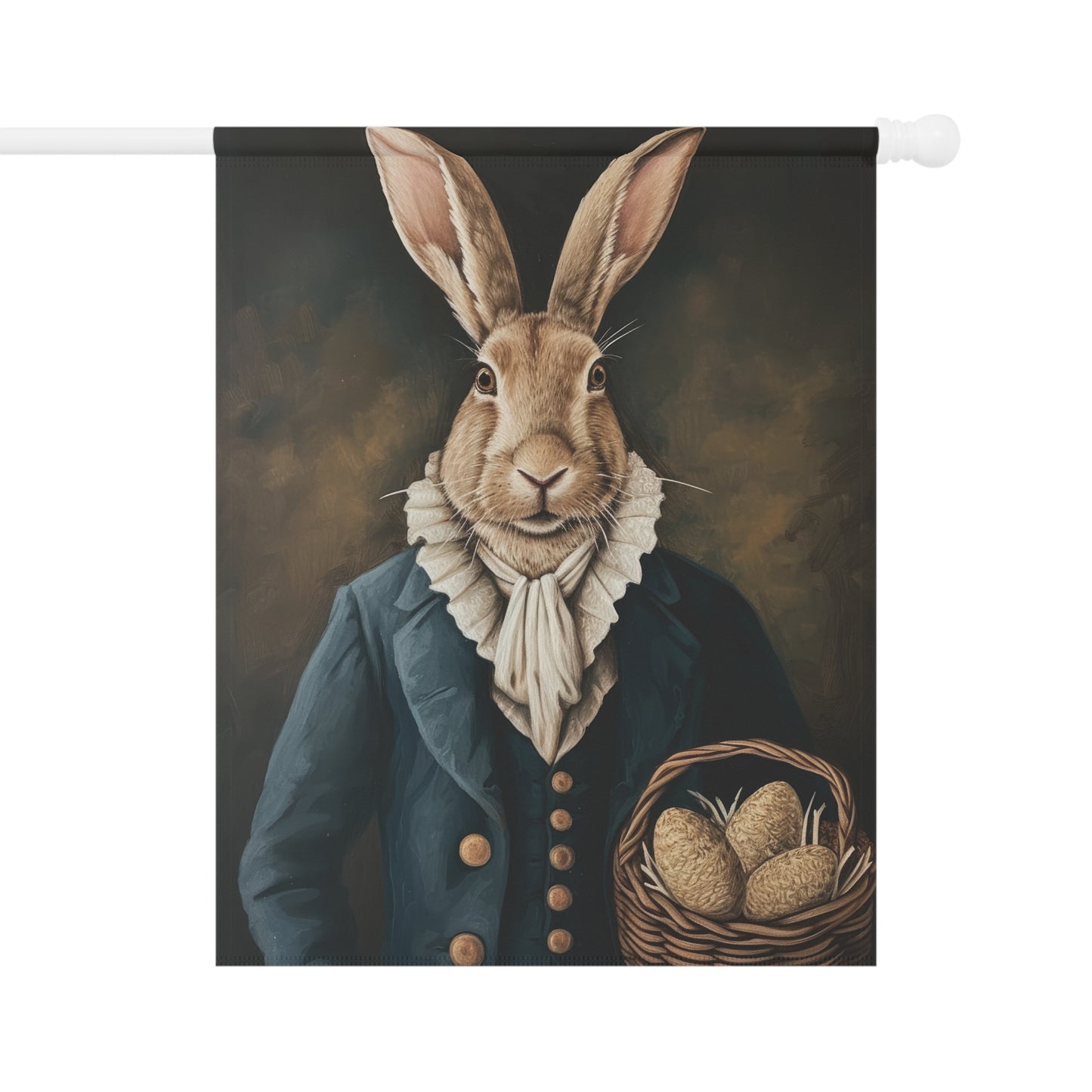 Whimsical Easter Garden Banner with Dapper Rabbit Design