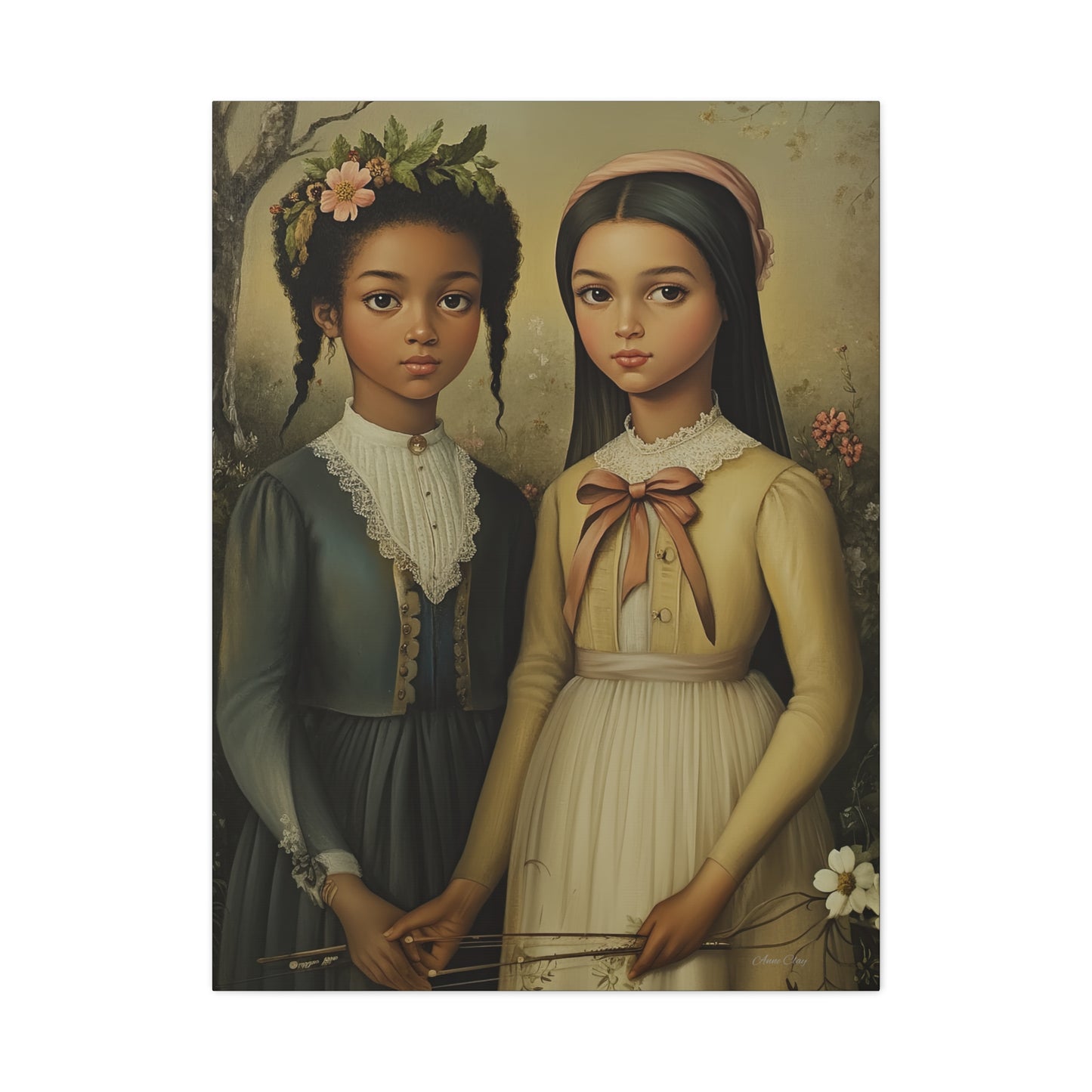 Stretched Matte Canvas Art Print - Diverse Sisterhood Portrait, Wall Decor, Gift for Home, Art Lovers, Gallery Wall