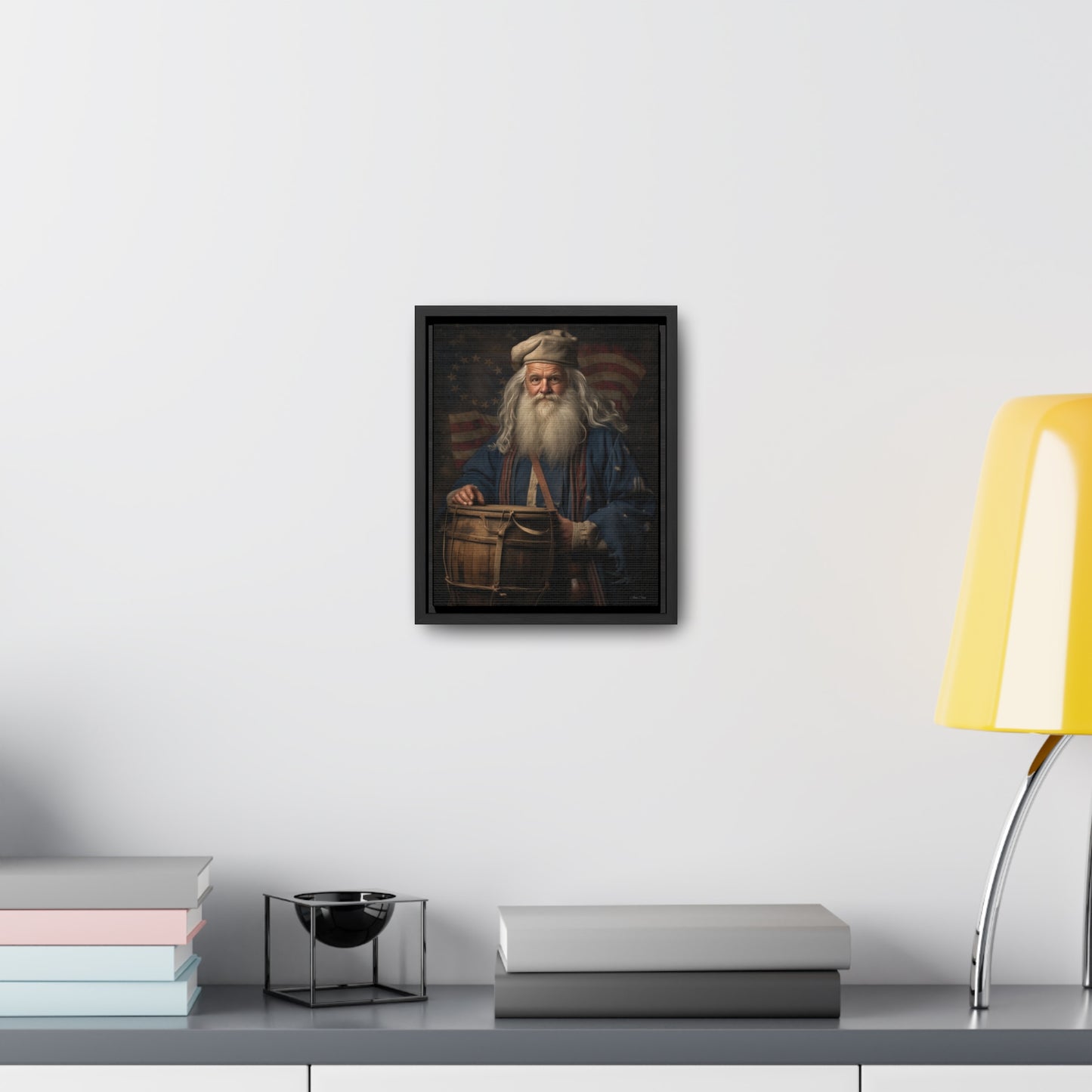 Framed Americana Santa Gallery Canvas Wraps, Vertical Frame