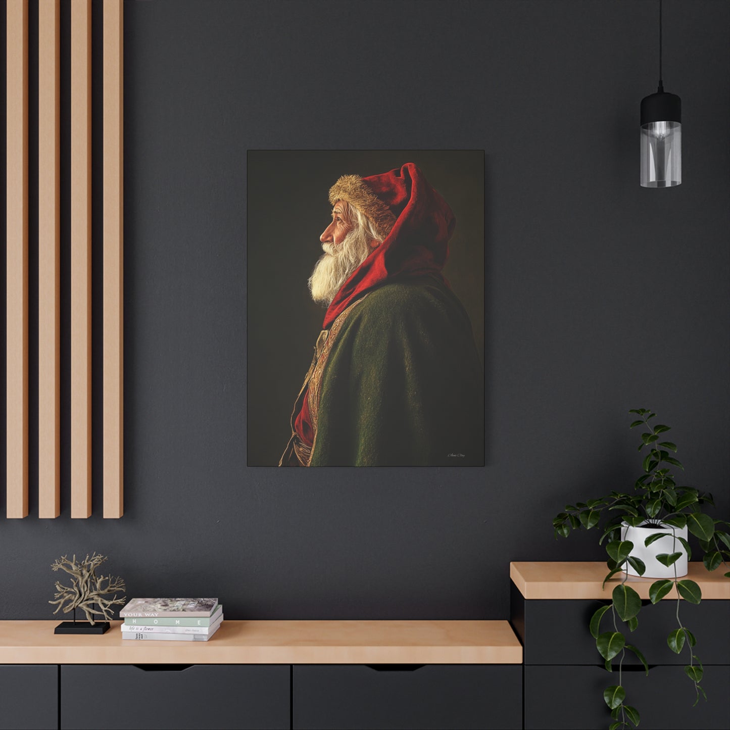 Spiritual Santa Matte Canvas, Stretched, 1.25"