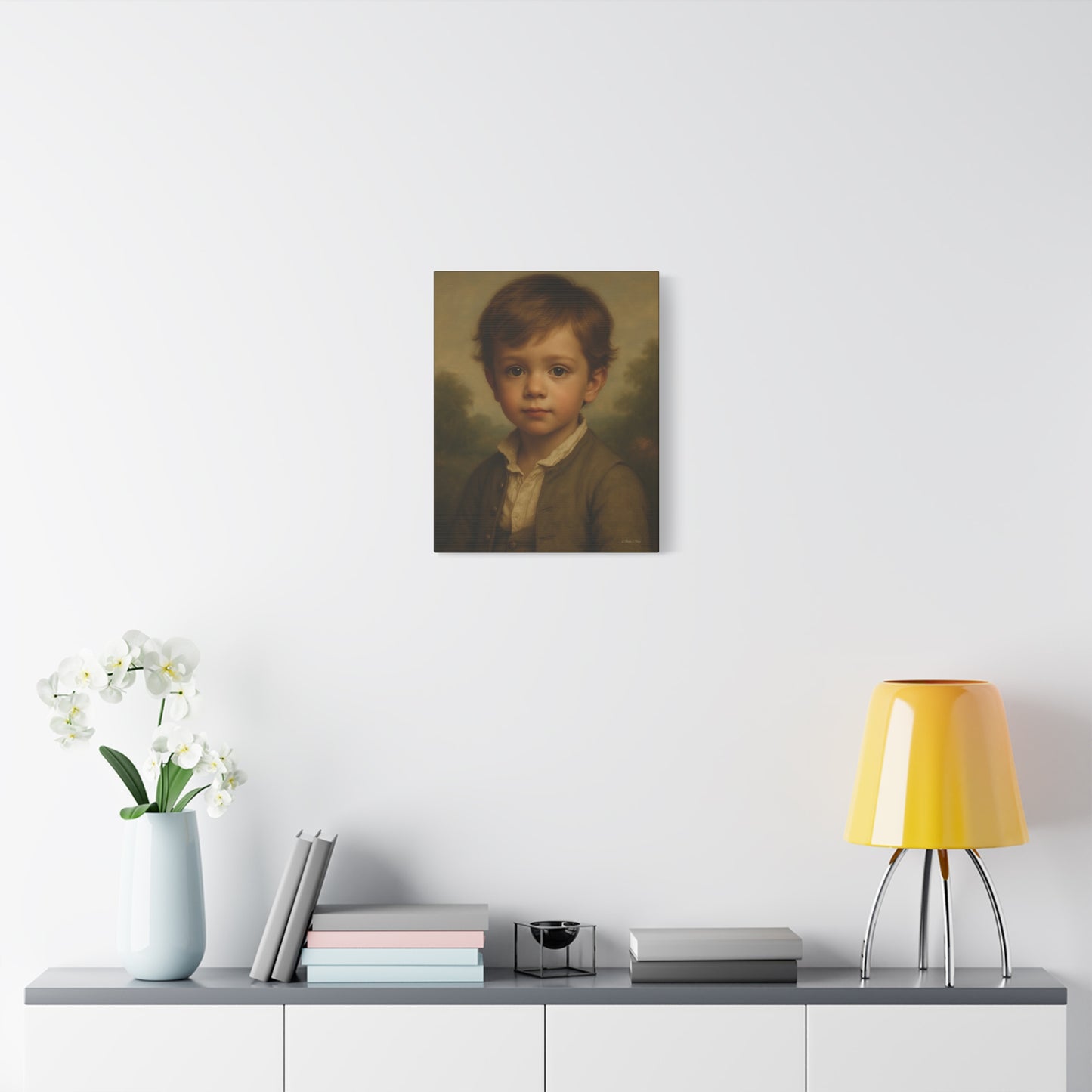 Vintage Child Portrait Canvas Print, Charming Artwork, Home Decor, Gift for Parents, Nursery Wall Art, Classic Style
