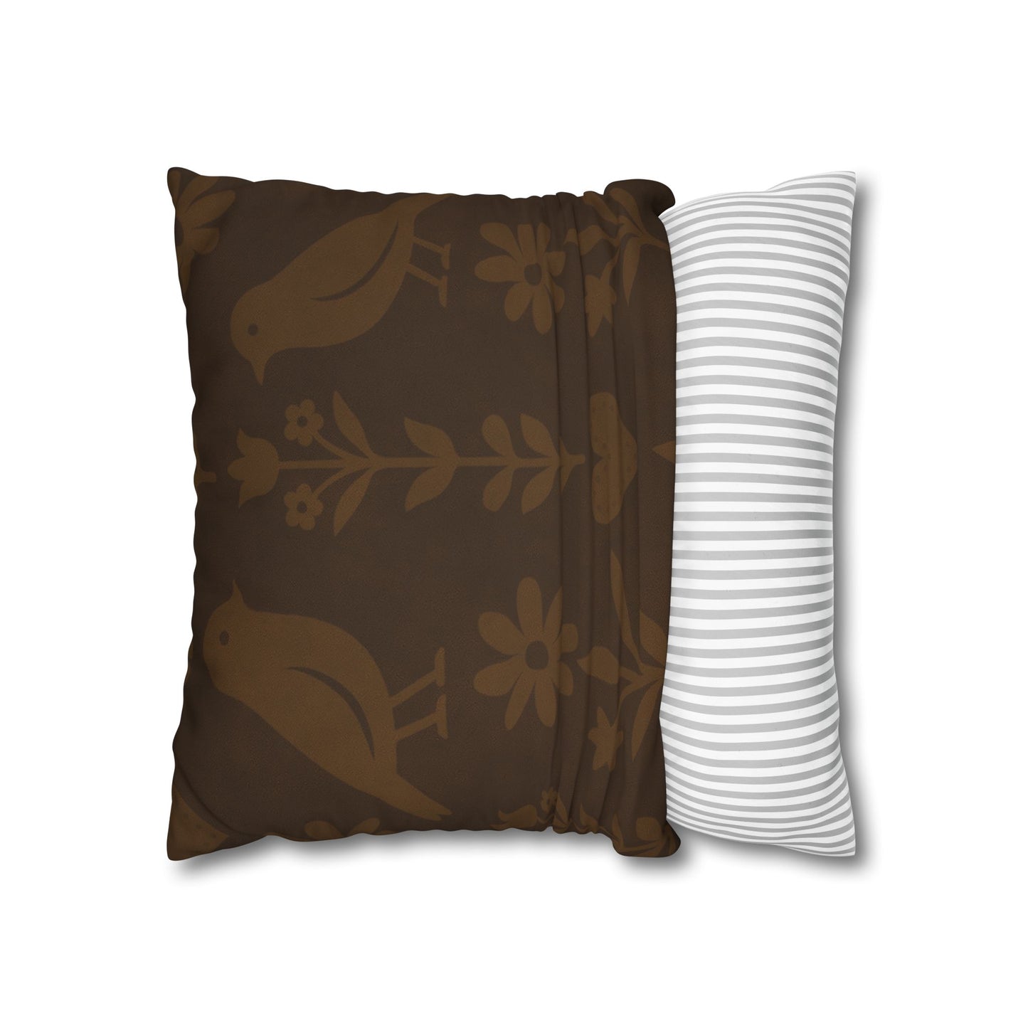 Bohemian Bird Pattern Pillowcase - Cozy Home Decor, Vintage Accent, Gift for Bird Lovers, Rustic Living Room, Nature Inspired