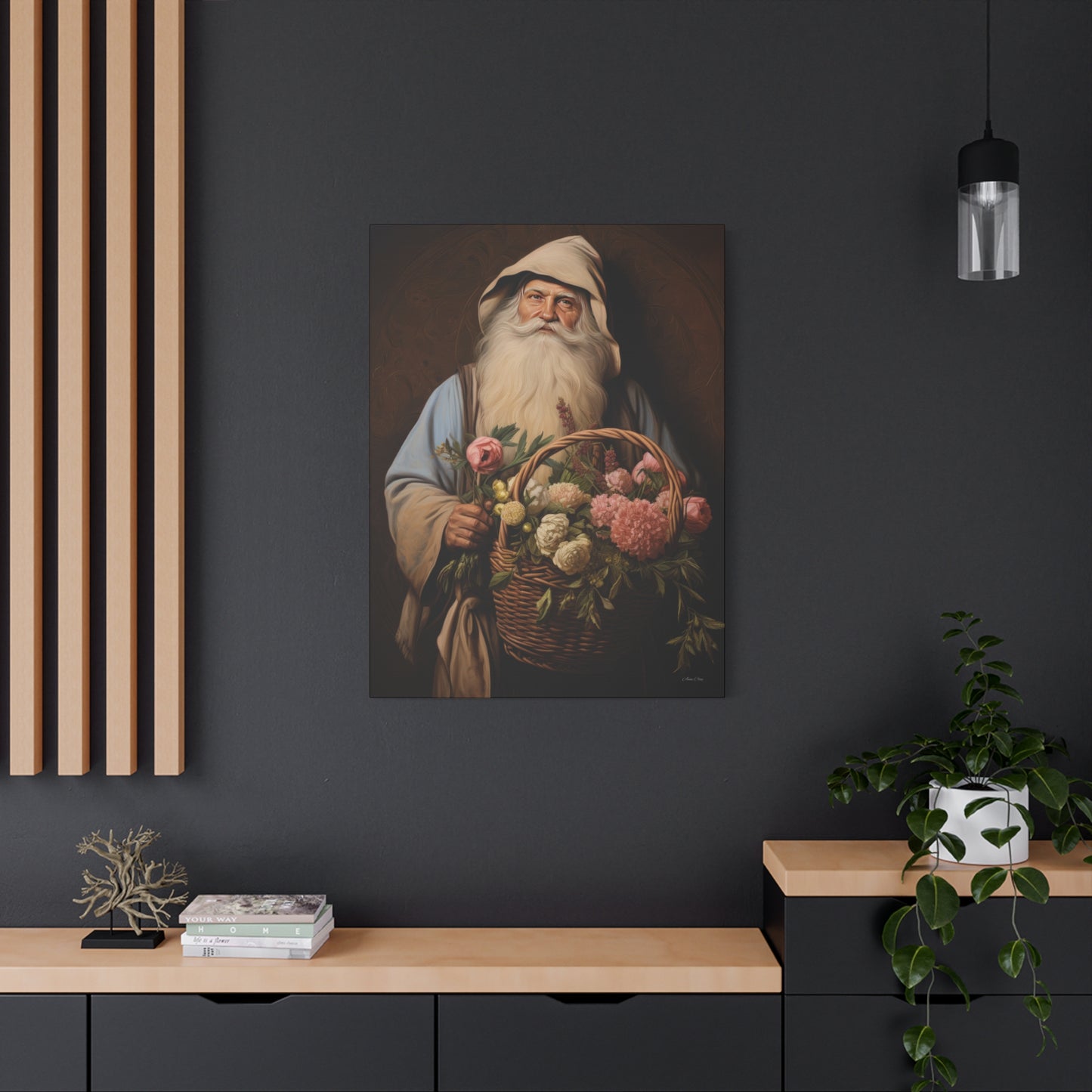 Gardener Santa Matte Canvas, Stretched, 1.25"