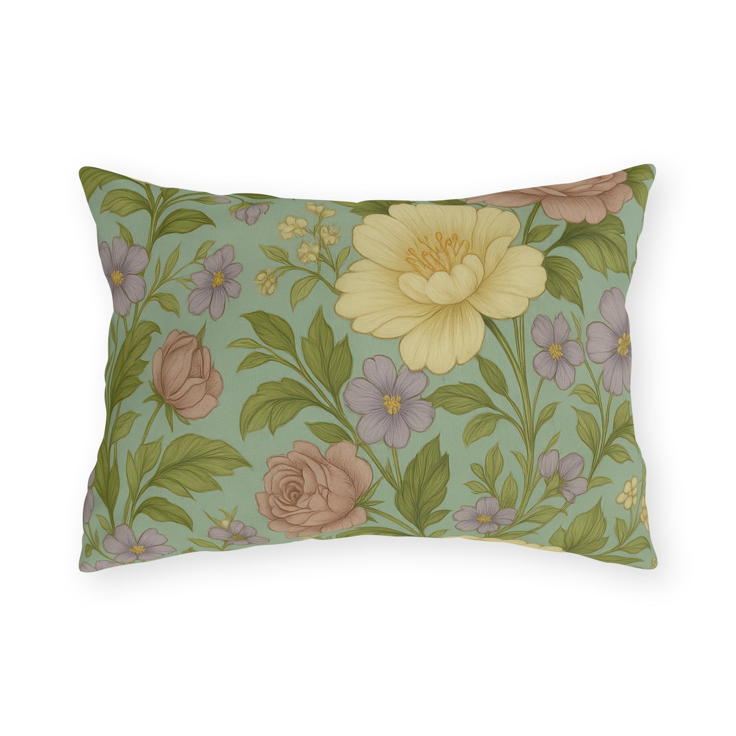 Botanical Outdoor Pillows, Floral Patio Decor, Garden Cushions, Shabby Chic Throw, Summer Home Accents