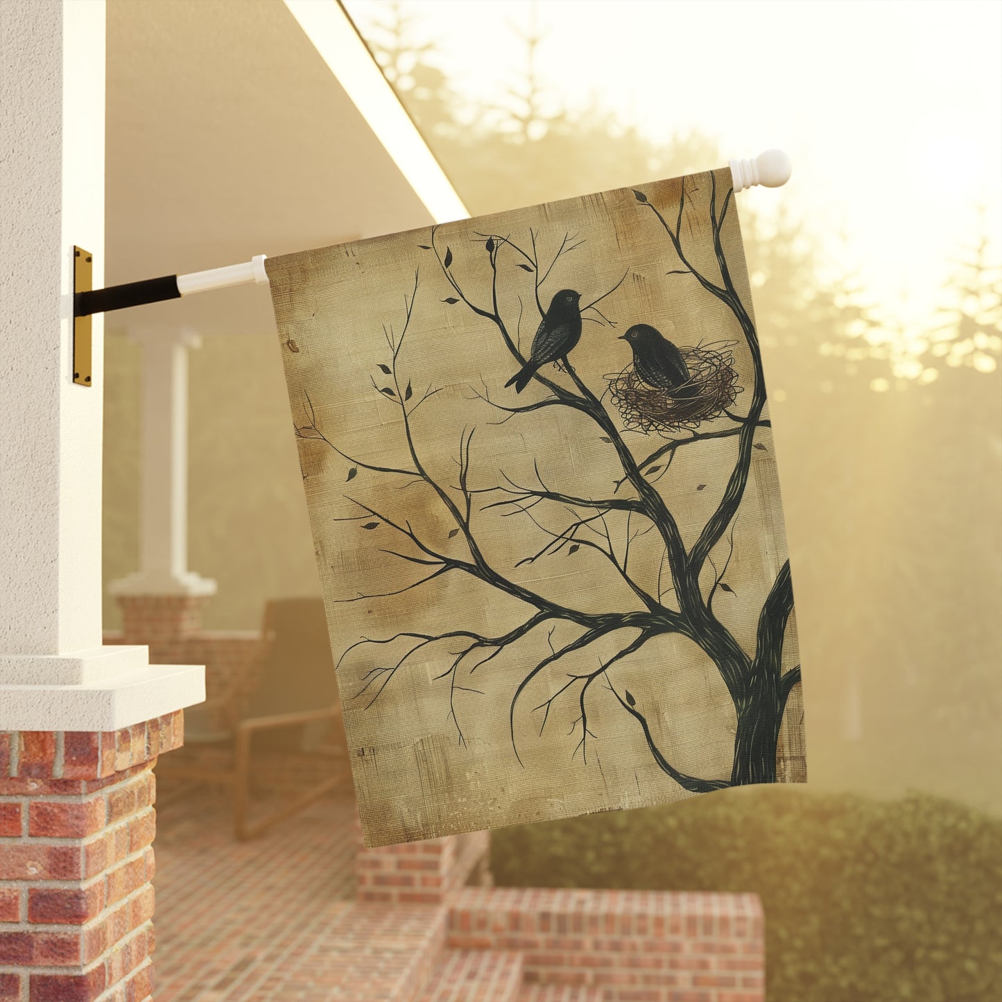 Birds in the Tree Garden & House Banner