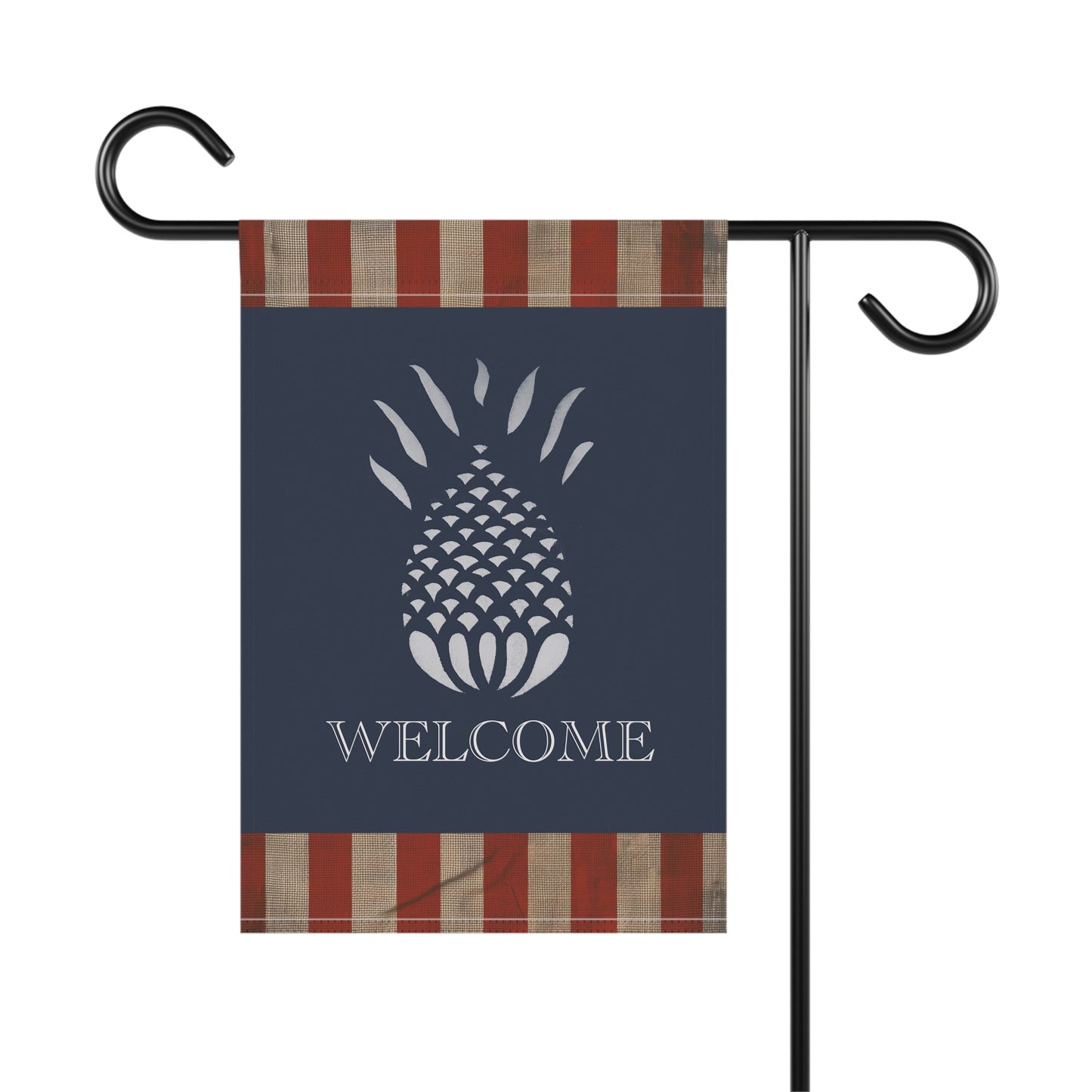 Red, White and Blue Welcome Pineapple Garden Flag Garden & House Banner
