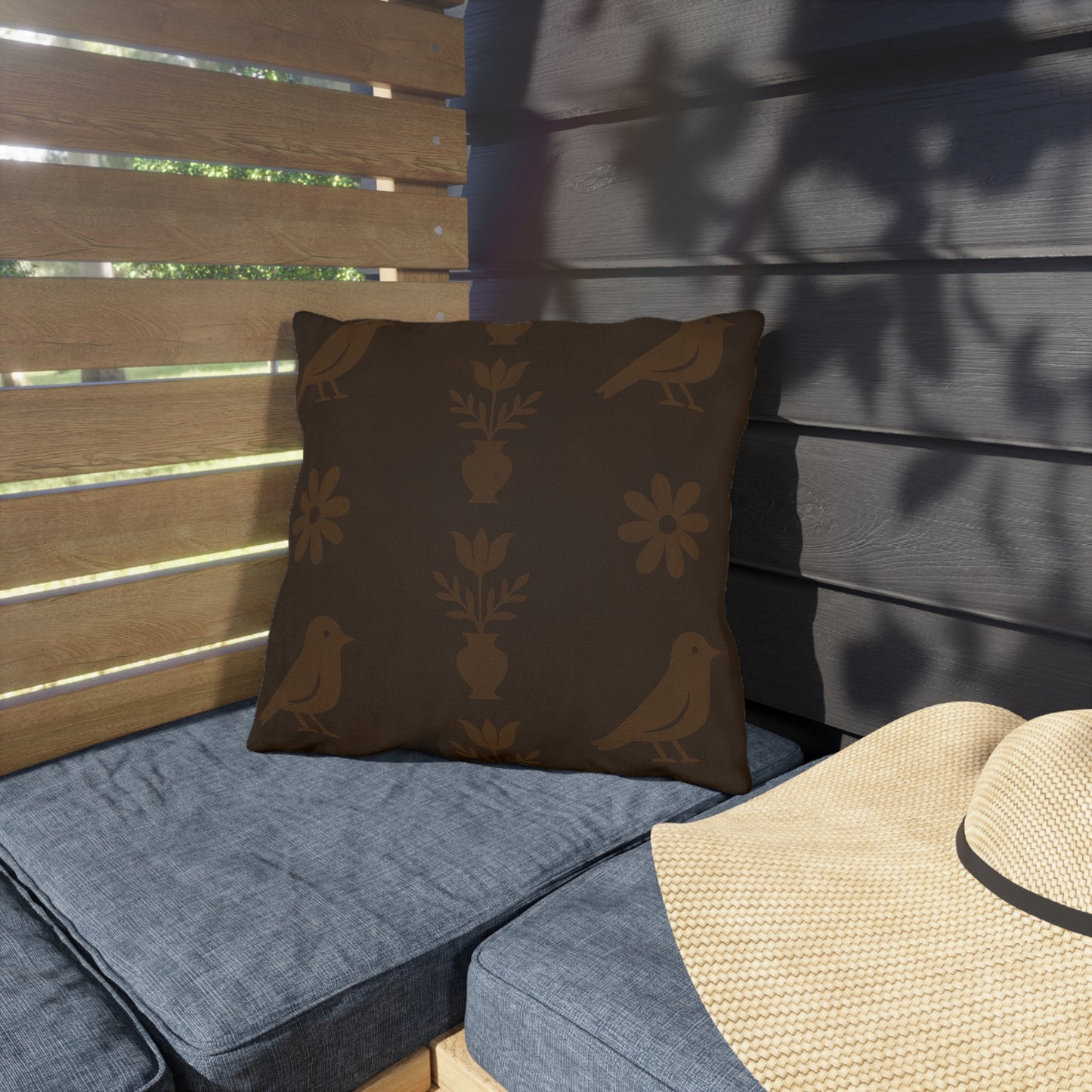 Chic Outdoor Pillows for Cozy Patios, Garden Decor, Seasonal Celebrations, Bird & Floral Design, Boho Throw Cushions