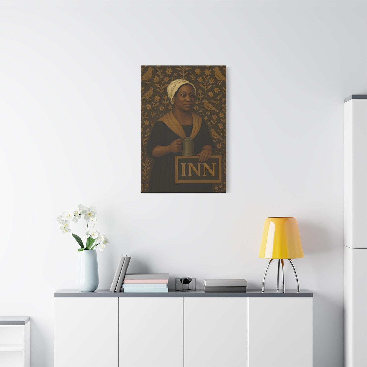 Innkeepers Welcome Primitive Folk Portrait