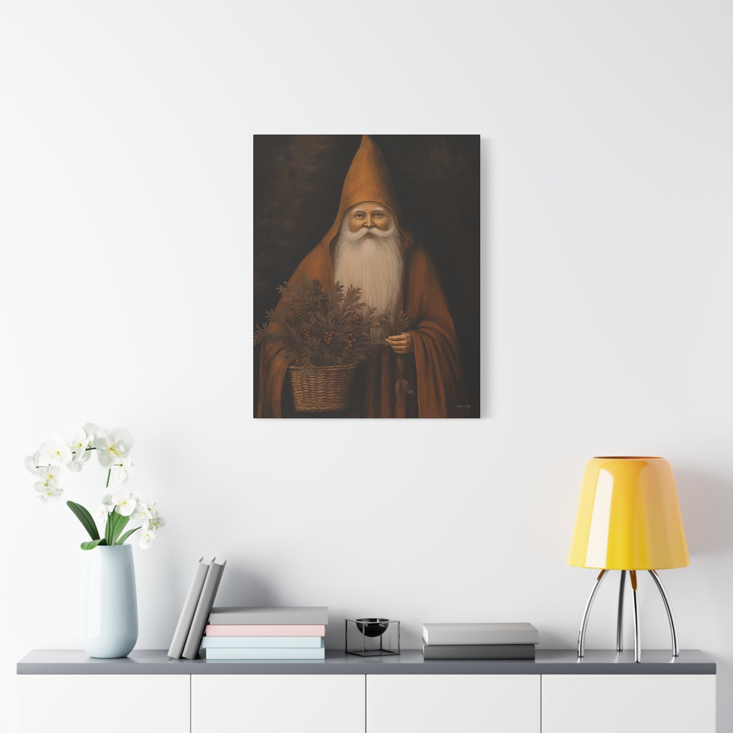 Perfect Prim Santa Matte Canvas, Stretched, 1.25"