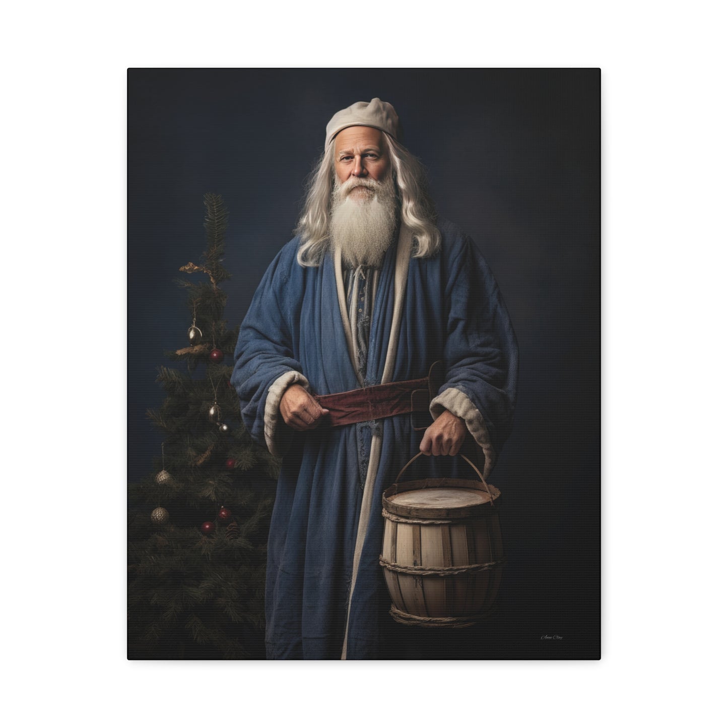 Colonial Everyday Santa Matte Canvas, Stretched, 1.25"