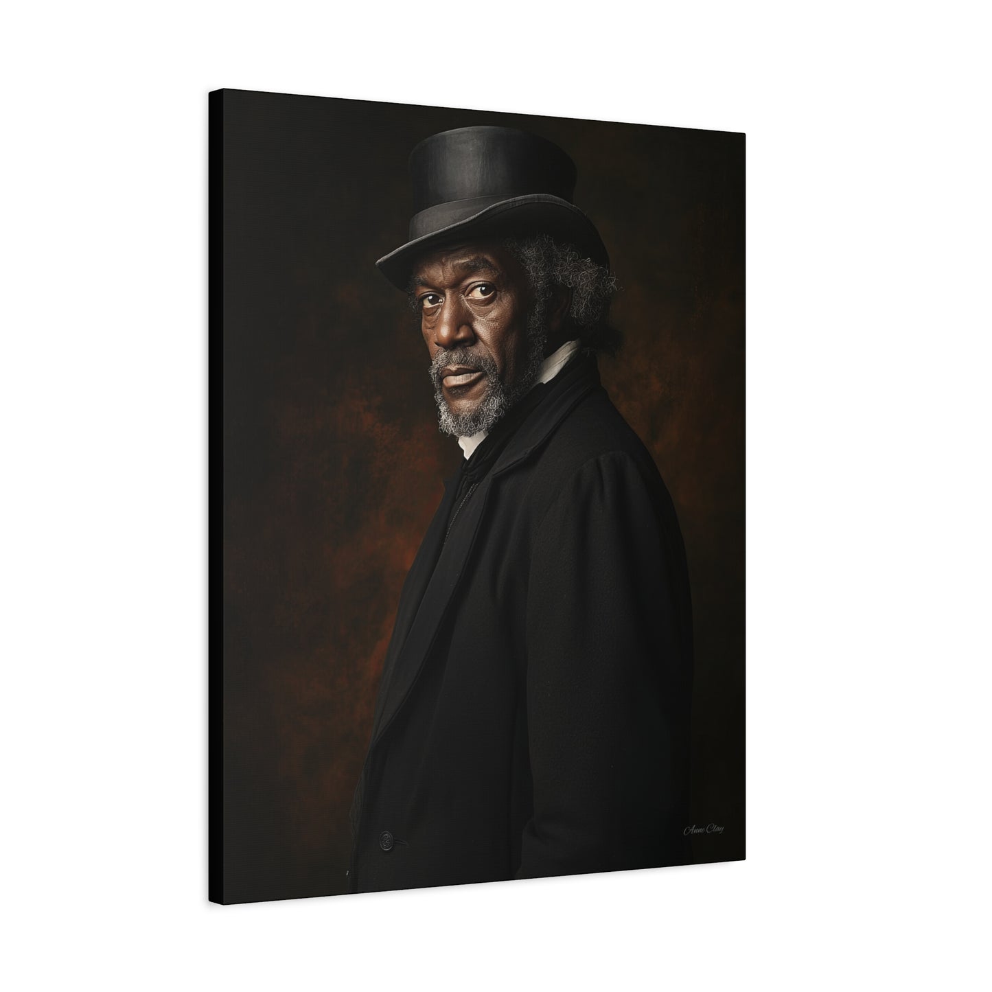 Frederick Elegant Stretched Canvas Art - Iconic Portrait on Matte Finish