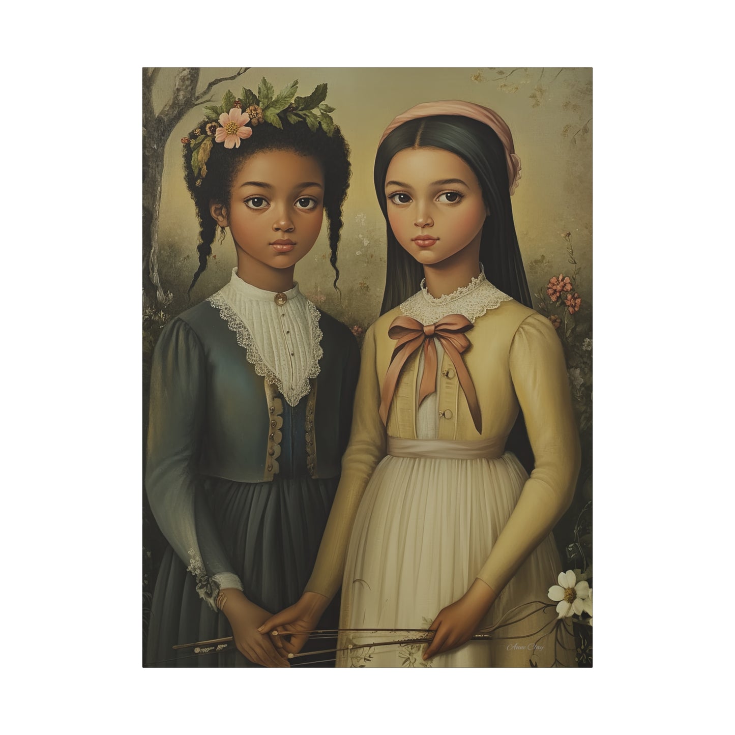 Stretched Matte Canvas Art Print - Diverse Sisterhood Portrait, Wall Decor, Gift for Home, Art Lovers, Gallery Wall