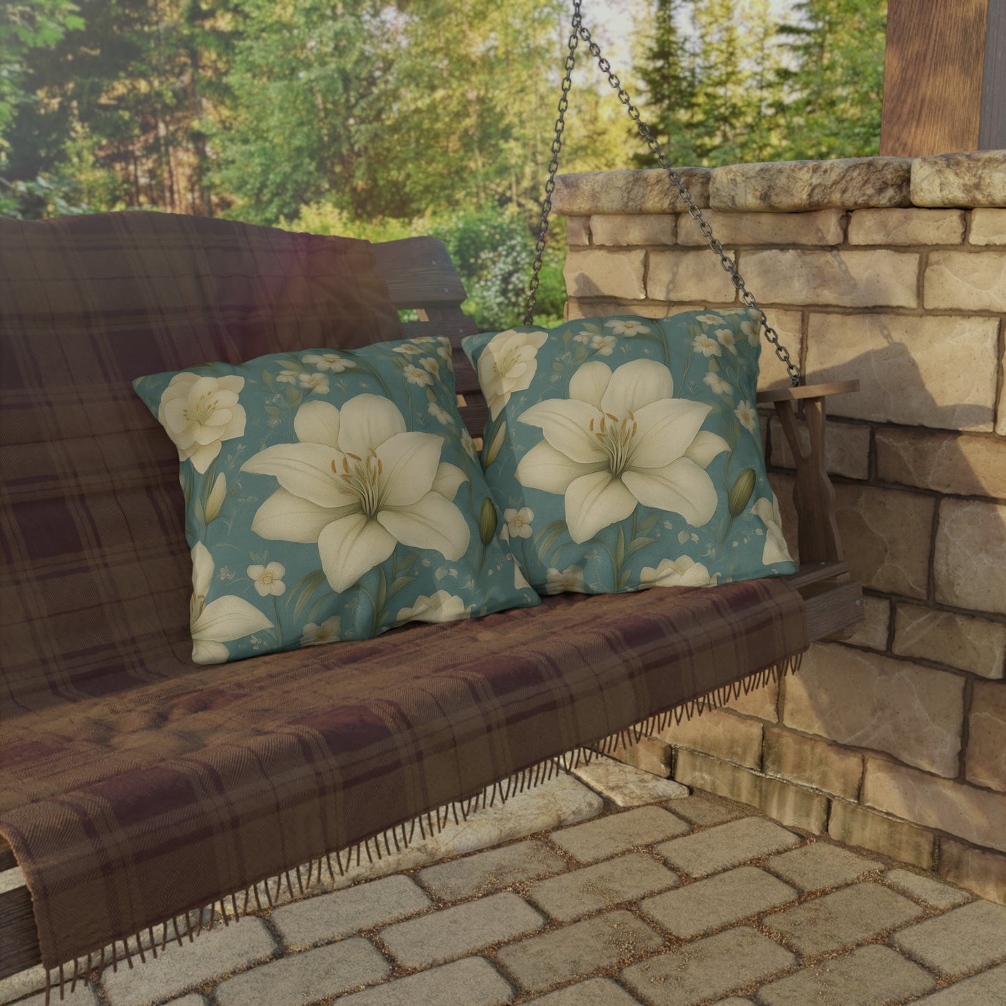 Serene Floral Outdoor Pillows - Garden Decor, Patio Cushion, Spring Vibes, Home Accents, Nature Inspired