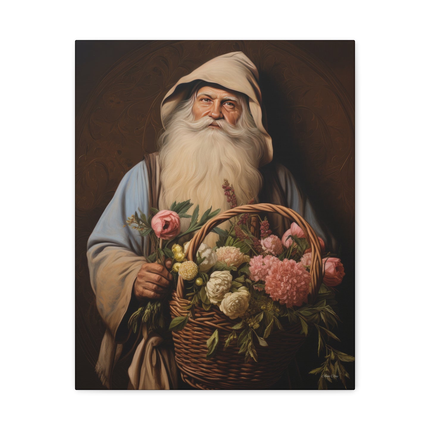 Gardener Santa Matte Canvas, Stretched, 1.25"