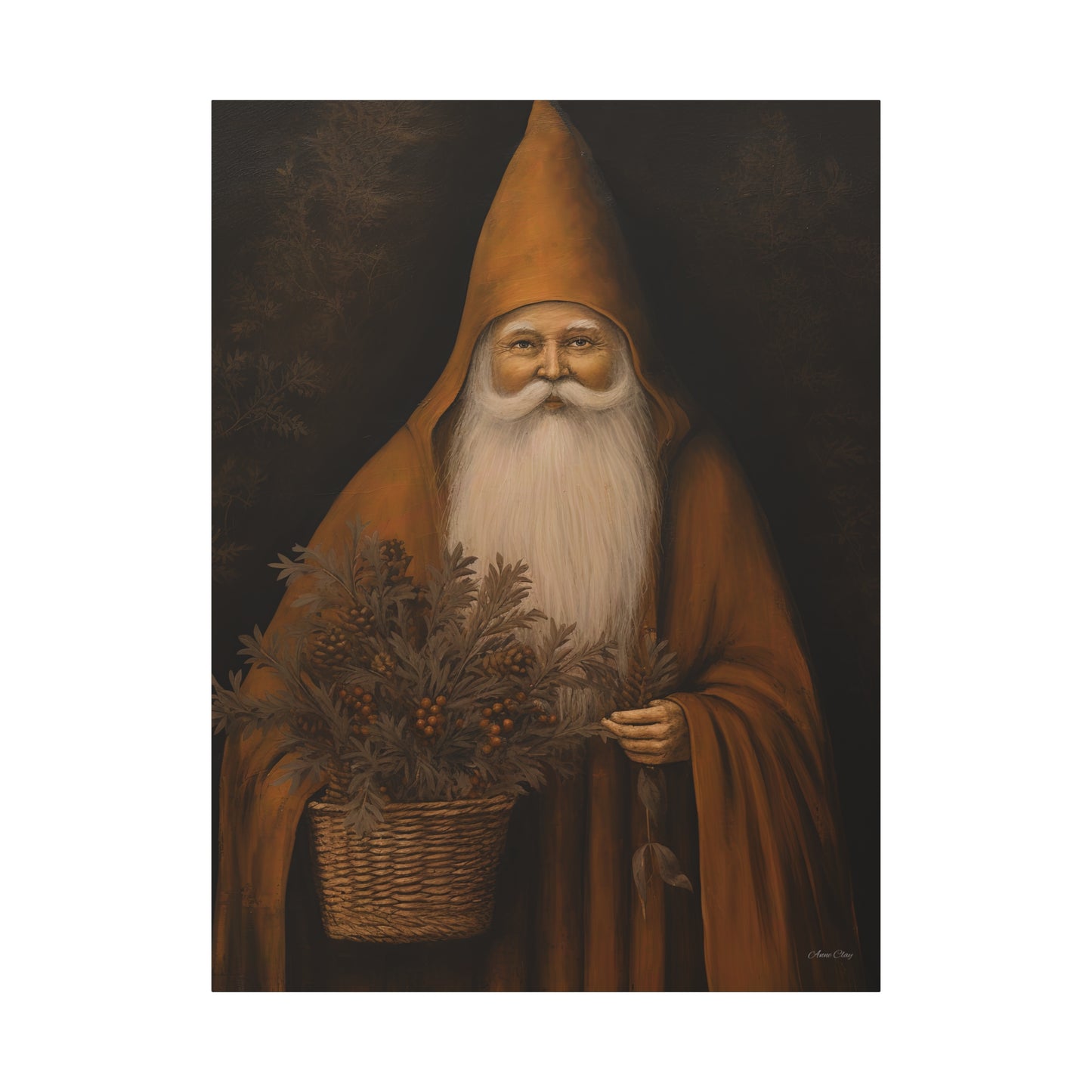 Perfect Prim Santa Matte Canvas, Stretched, 1.25"