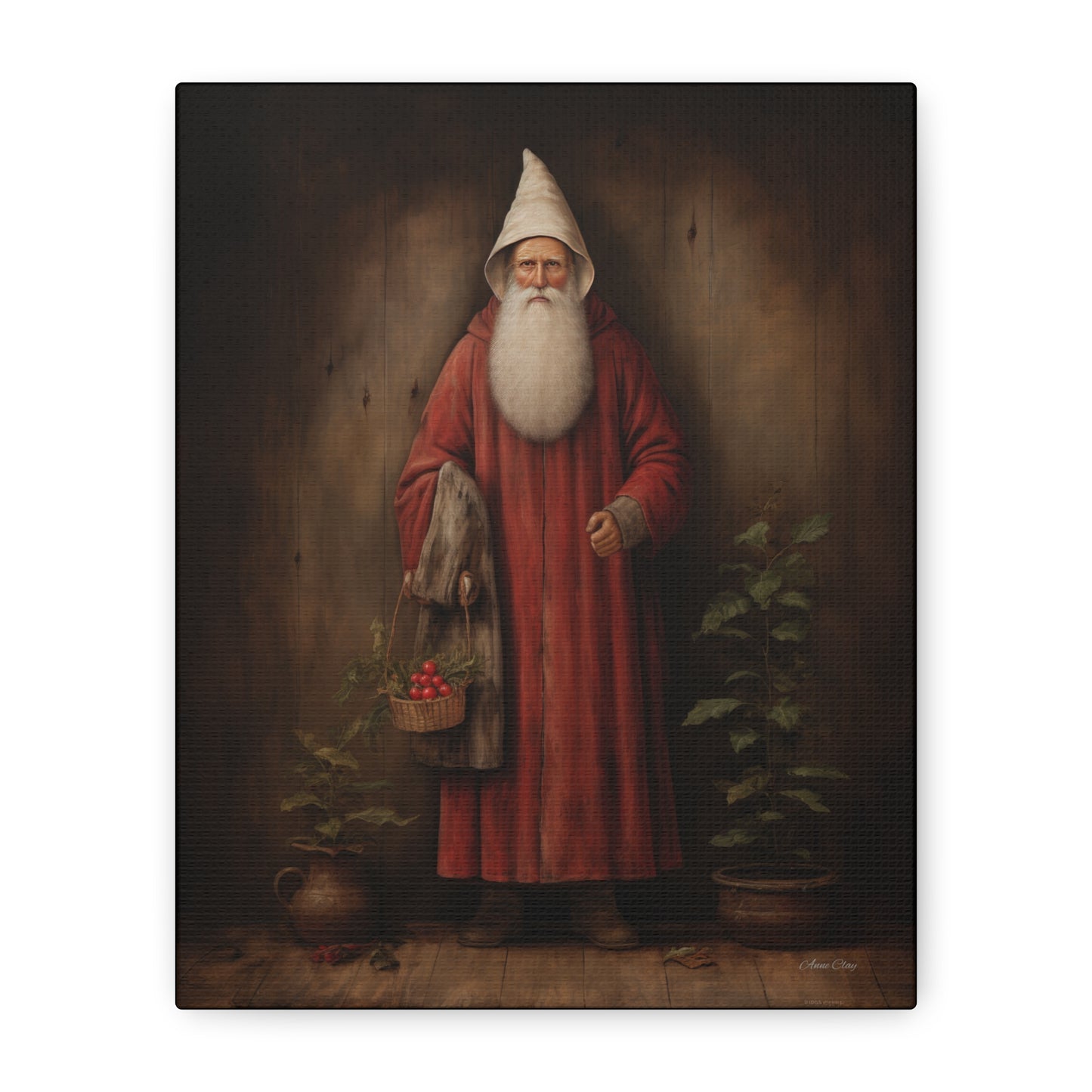 Botanical Santa Matte Canvas, Stretched, 1.25"