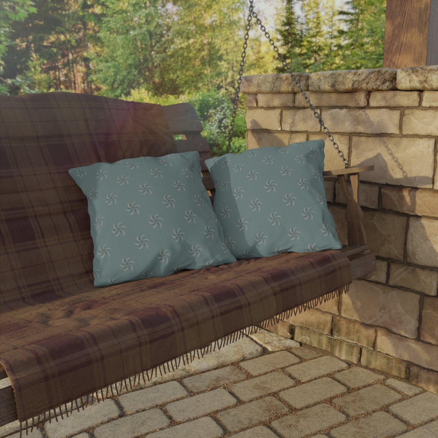 Cozy Outdoor Pillows with Swirl Design - Perfect for Patios and Gardens