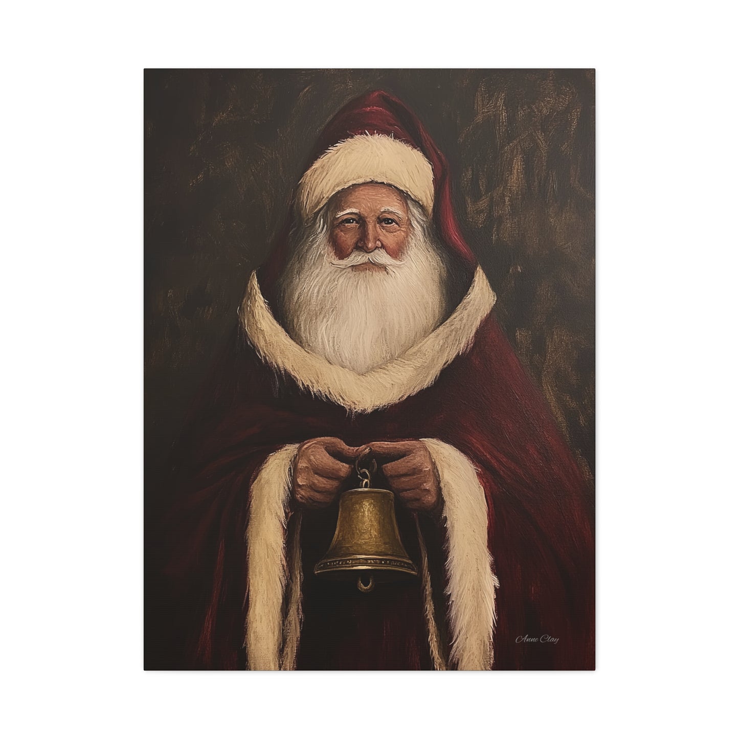 Santa Bell Matte Canvas, Stretched, 1.25"
