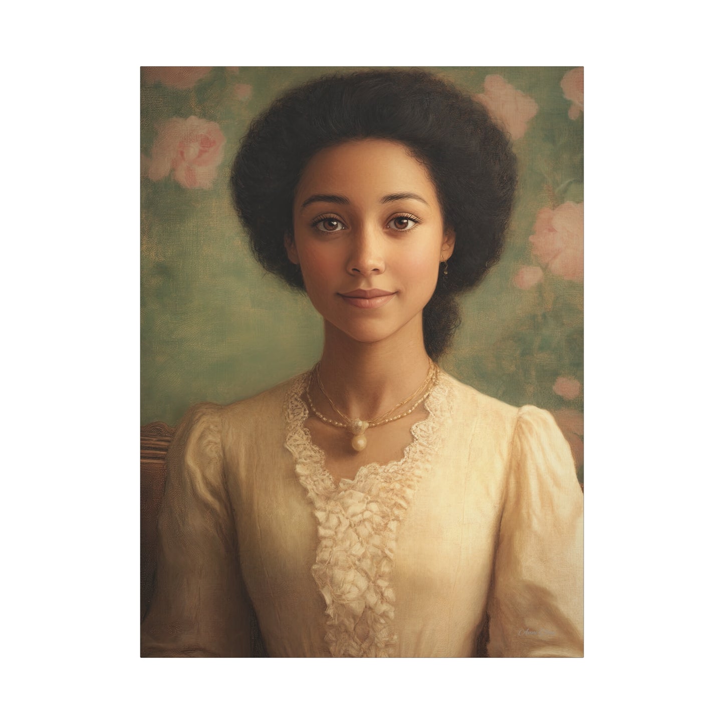 Elegant Portrait Canvas Print, Wall Art, Vintage Home Decor, Art for Living Room, Gallery Wall Decoration, Gift for Art Lovers