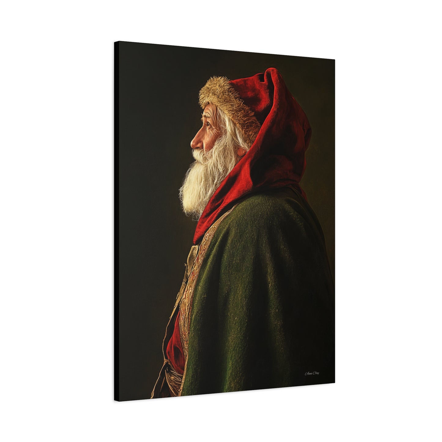 Spiritual Santa Matte Canvas, Stretched, 1.25"