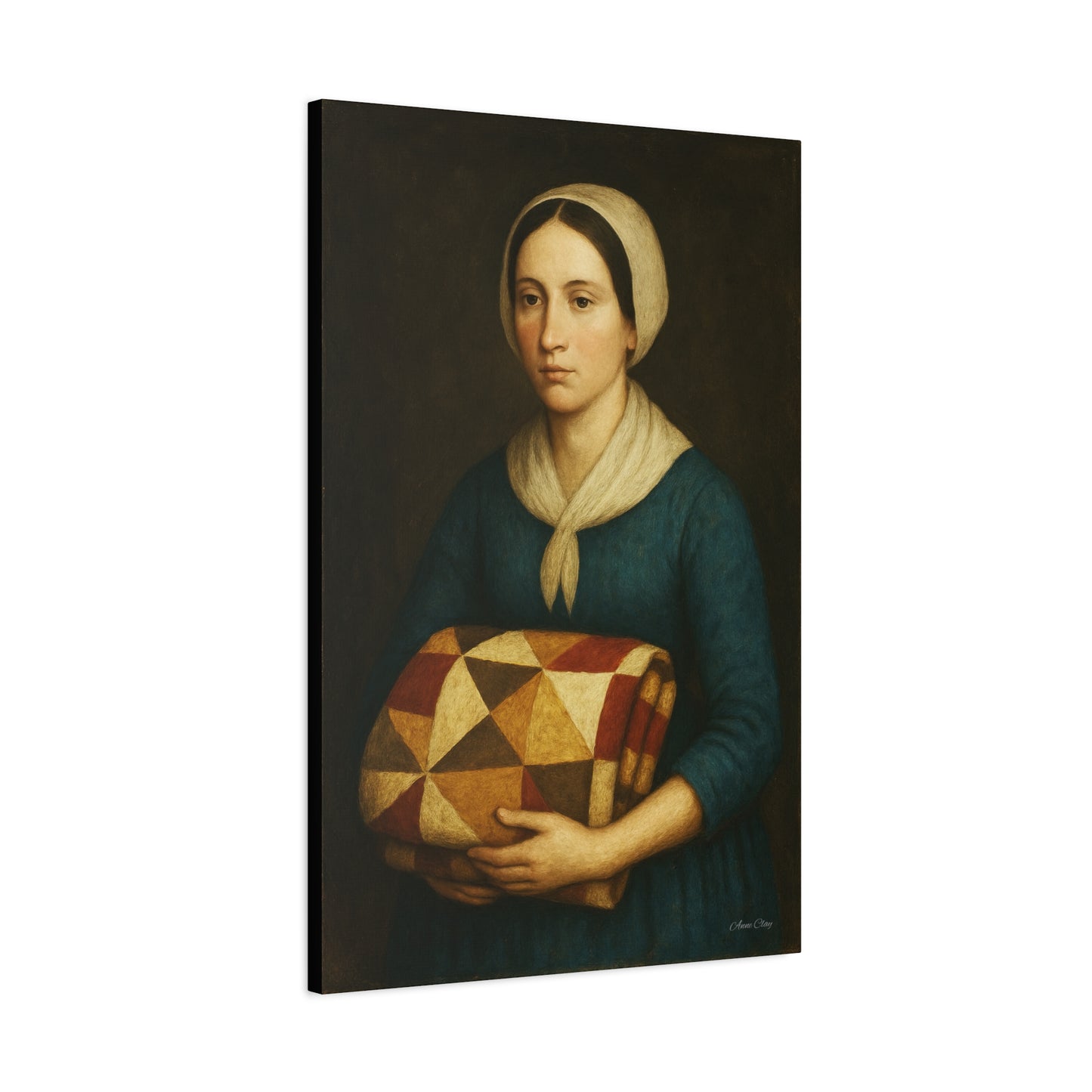 Elegant Stretched Canvas Art, Vintage Woman Portrait, Home Decor, Wall Art, Gift, Cottagecore Style, Art Print