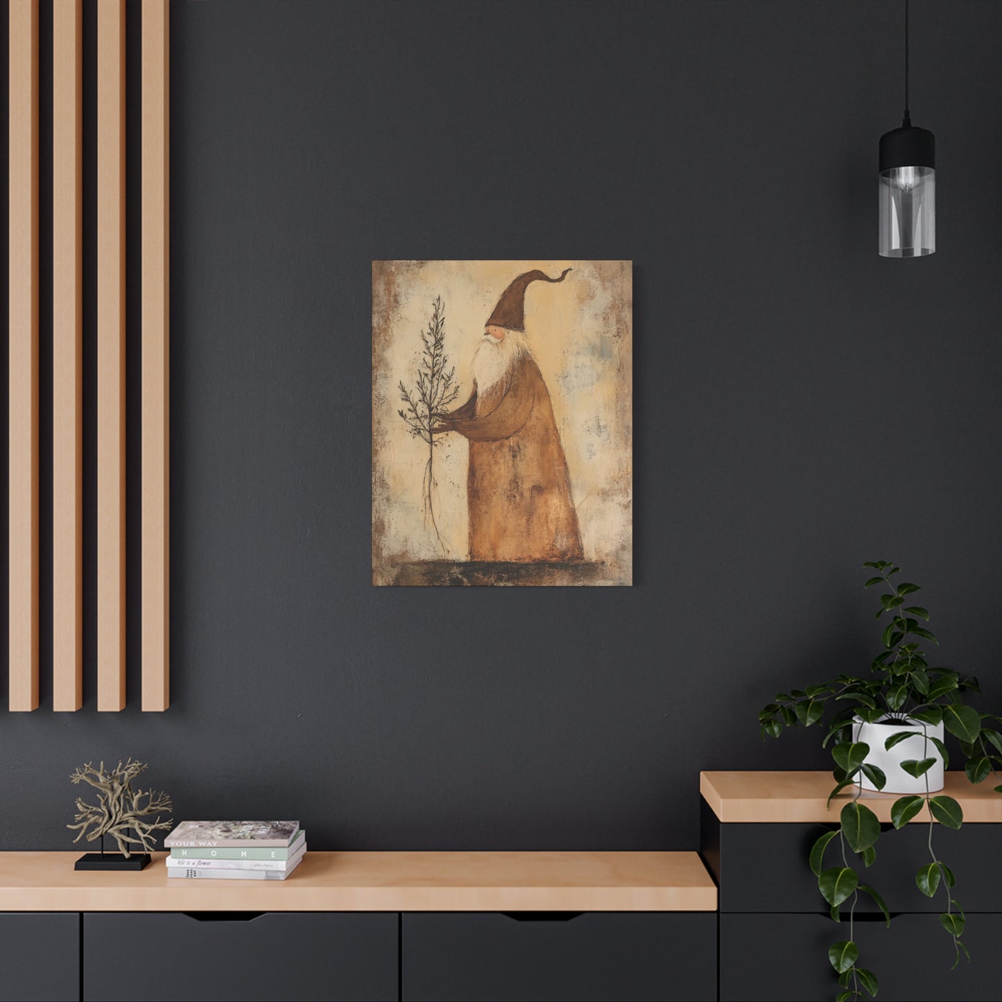 Grungy Earth Santa Matte Canvas, Stretched, 1.25"