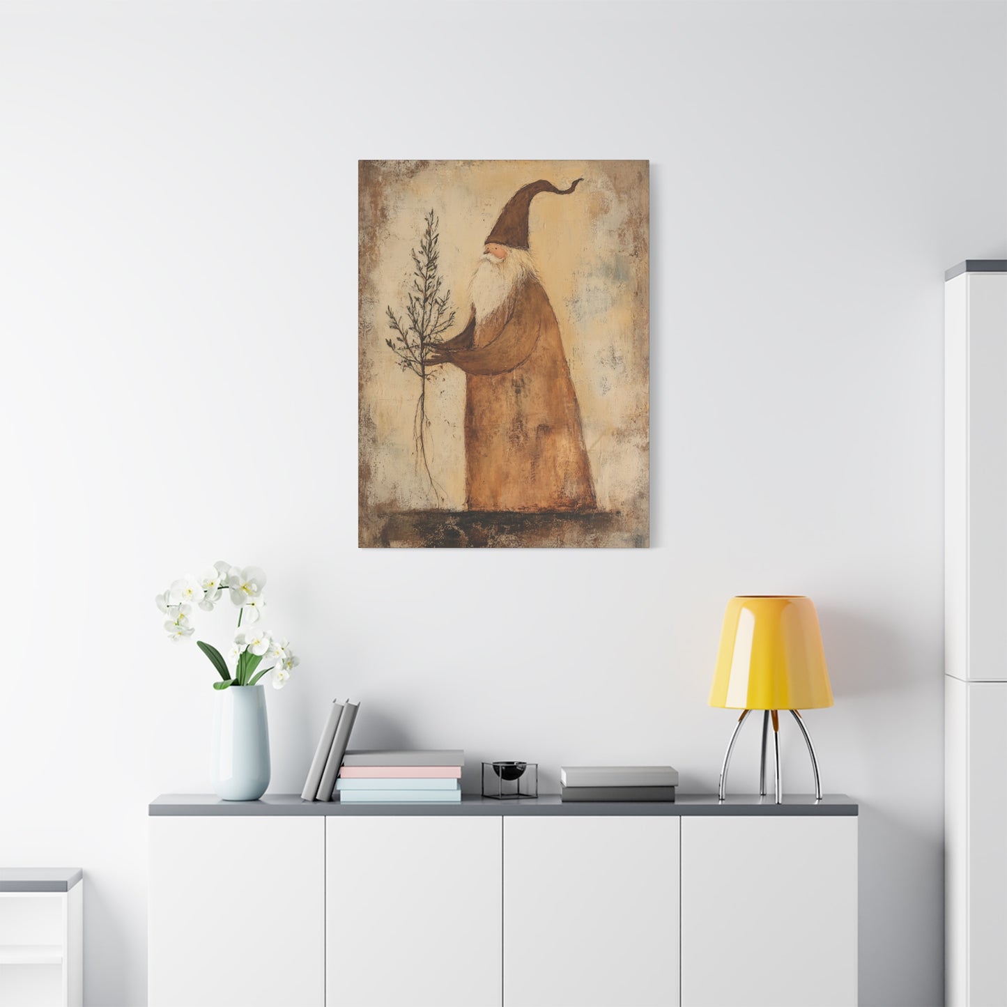 Grungy Earth Santa Matte Canvas, Stretched, 1.25"
