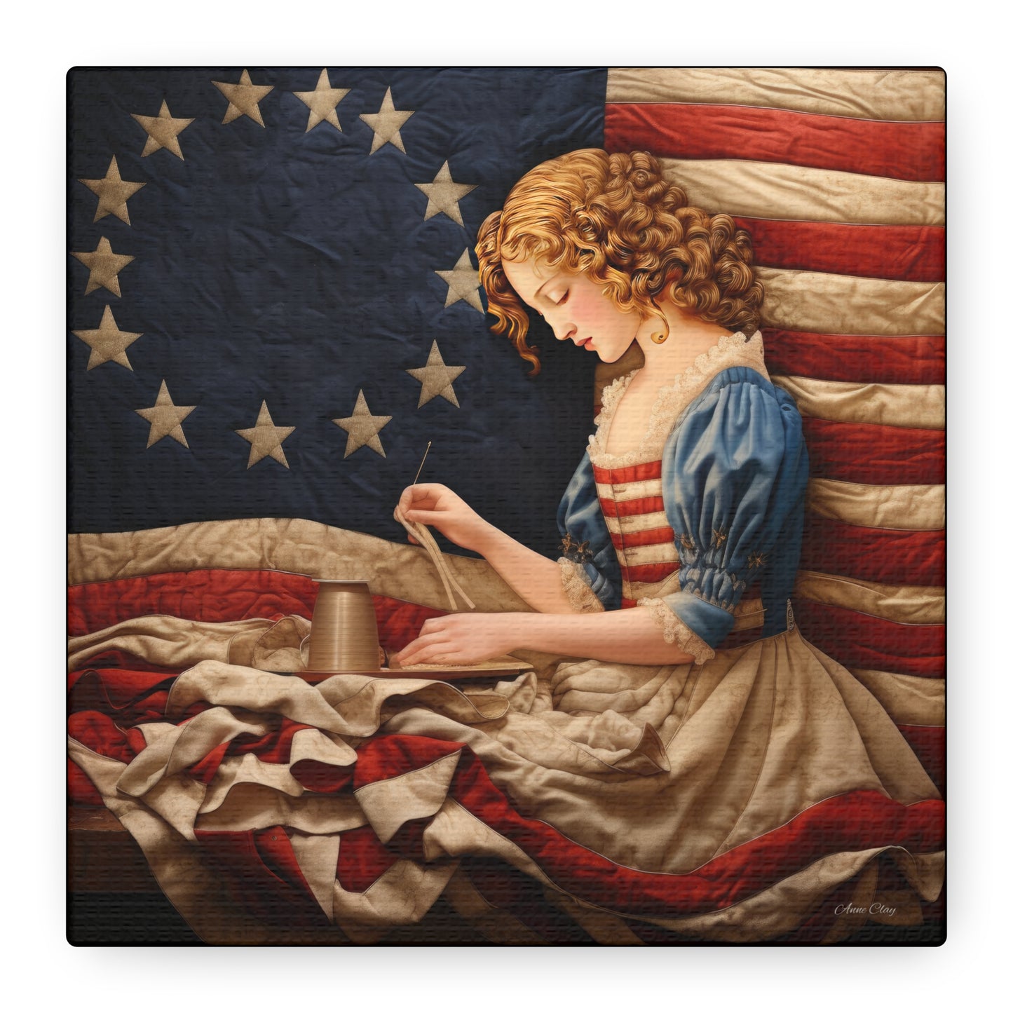 Needlestitch Betsy Matte Canvas, Stretched, 1.25"