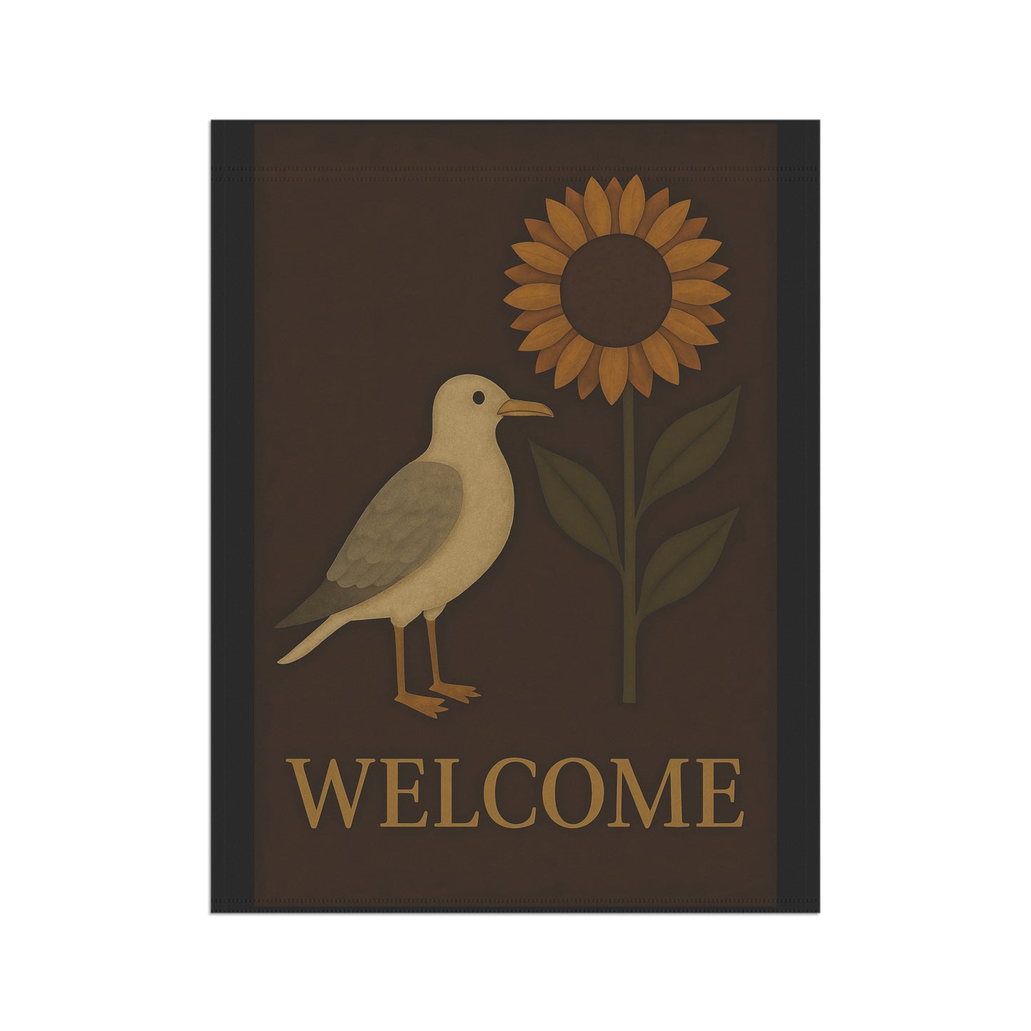 Welcome Garden & House Banner, Decorative Yard Sign, Outdoor Decor, Spring & Summer Decoration, Bird & Sunflower Theme