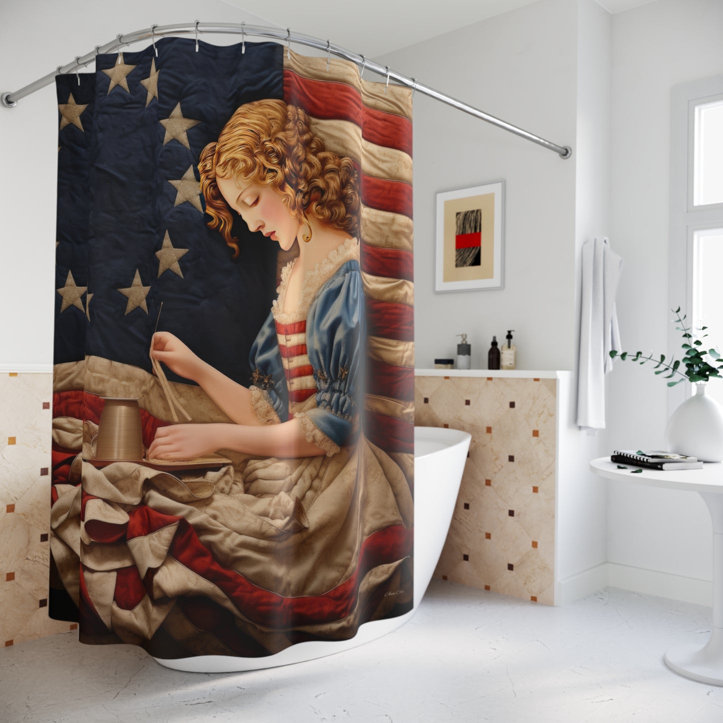 Needle Stitch Betsy Shower Curtains