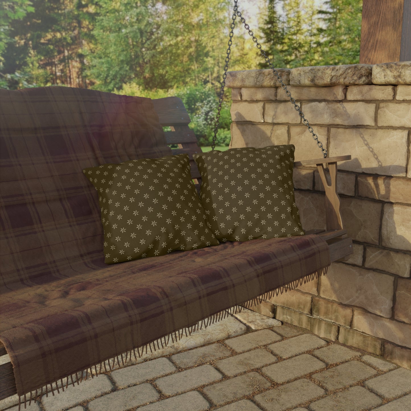 Cozy Outdoor Pillows with Floral Pattern - Perfect for Patios & Picnics