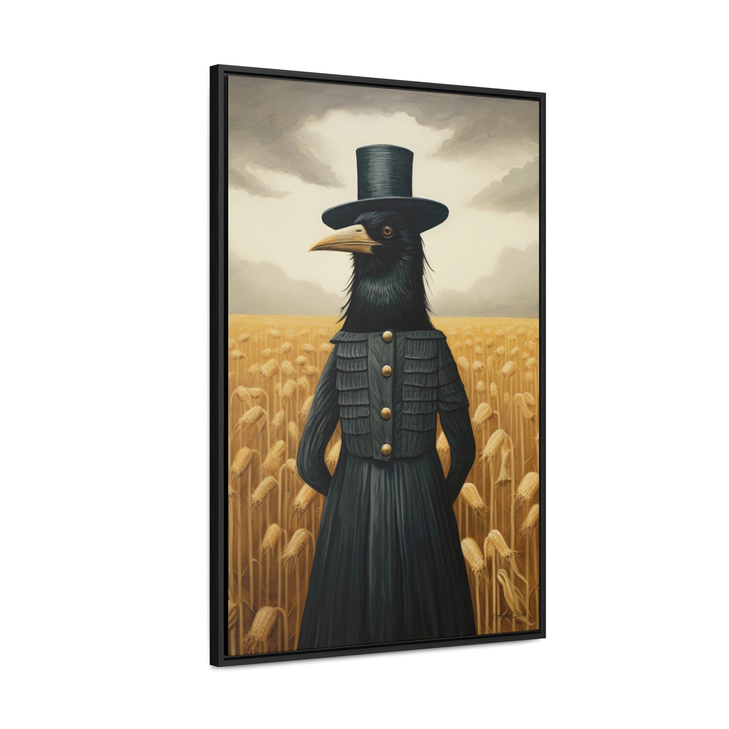 Framed Proper Crow Gallery Canvas Wraps, Vertical Frame