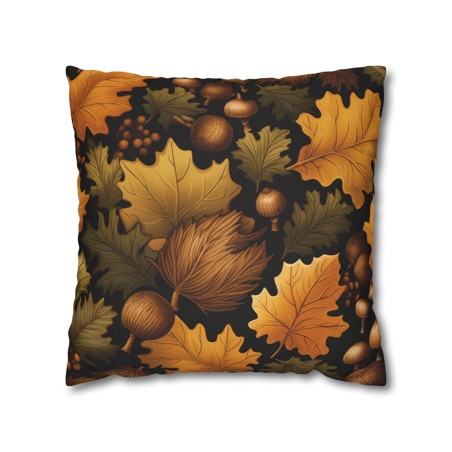 Fall Foliage Square Poly Canvas Pillowcase