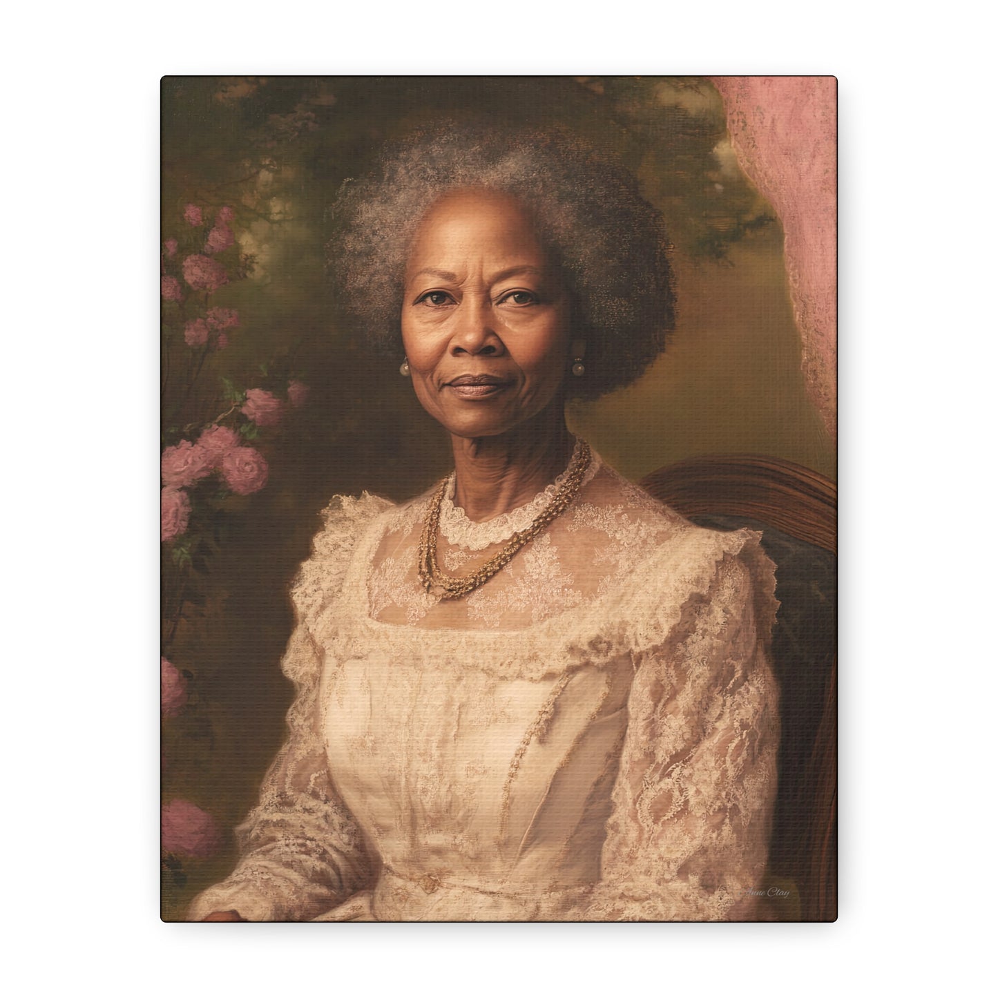 Elegant Canvas Wall Art, Vintage Portrait, Home Decor, Gift for Art Lovers, Bohemian Style, Heritage Art