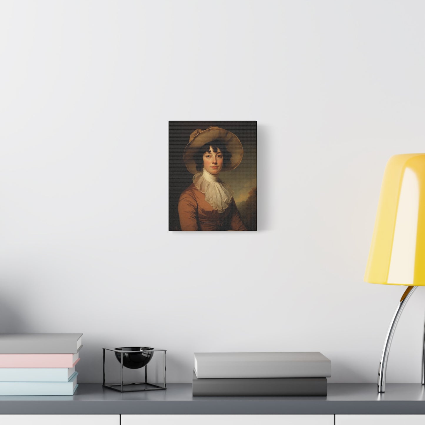 Miss Jane Early American Portrait Classic Portrait Matte Canvas Wall Art - Elegant Home Decor