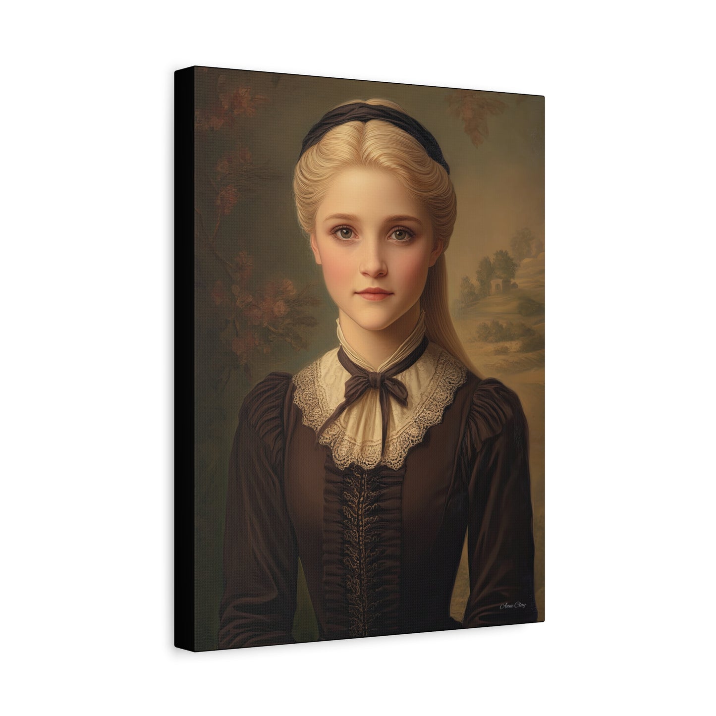 Vintage Portrait Canvas Wall Art, Home Decor, Gift for History Lovers, Romantic Wall Decor, Unique Gift Idea