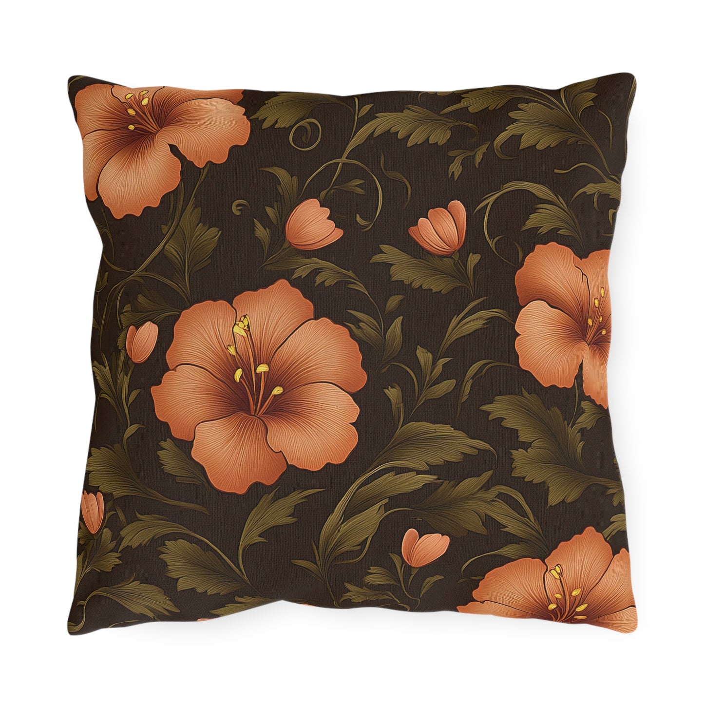 Floral Outdoor Pillow | Tropical Decor, Patio Cushion, Garden Pillow, Hibiscus Throw Pillows, Summer Home Decor