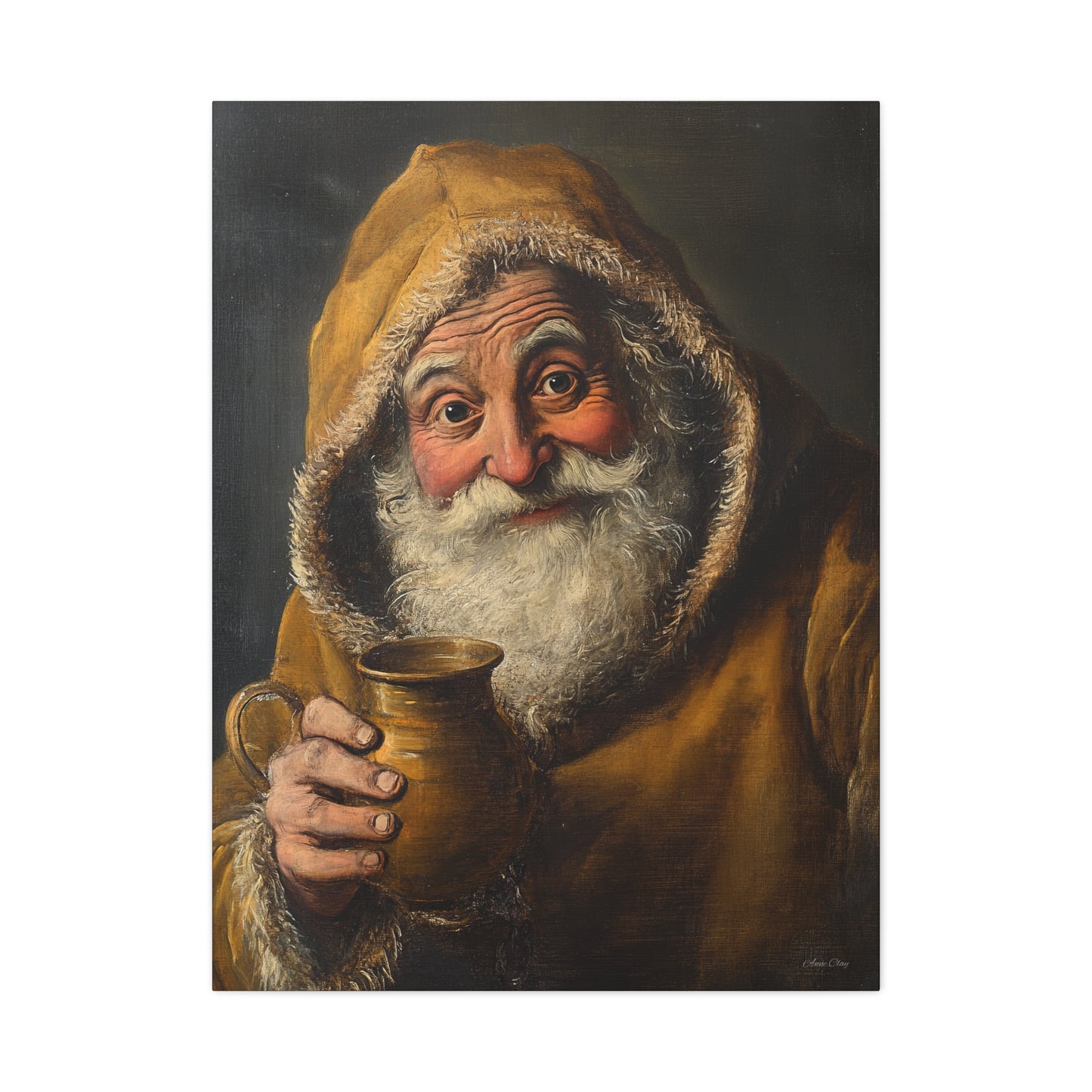 Tavern Santa Matte Canvas, Stretched, 1.25"