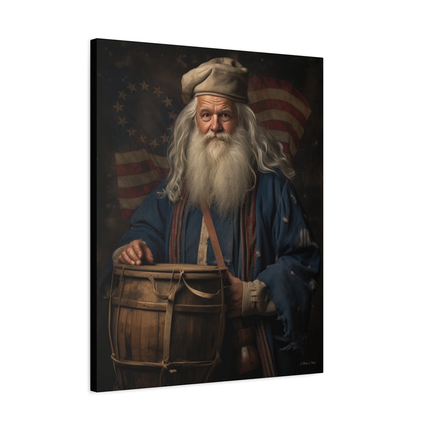 Americana Santa Matte Canvas, Stretched, 1.25"