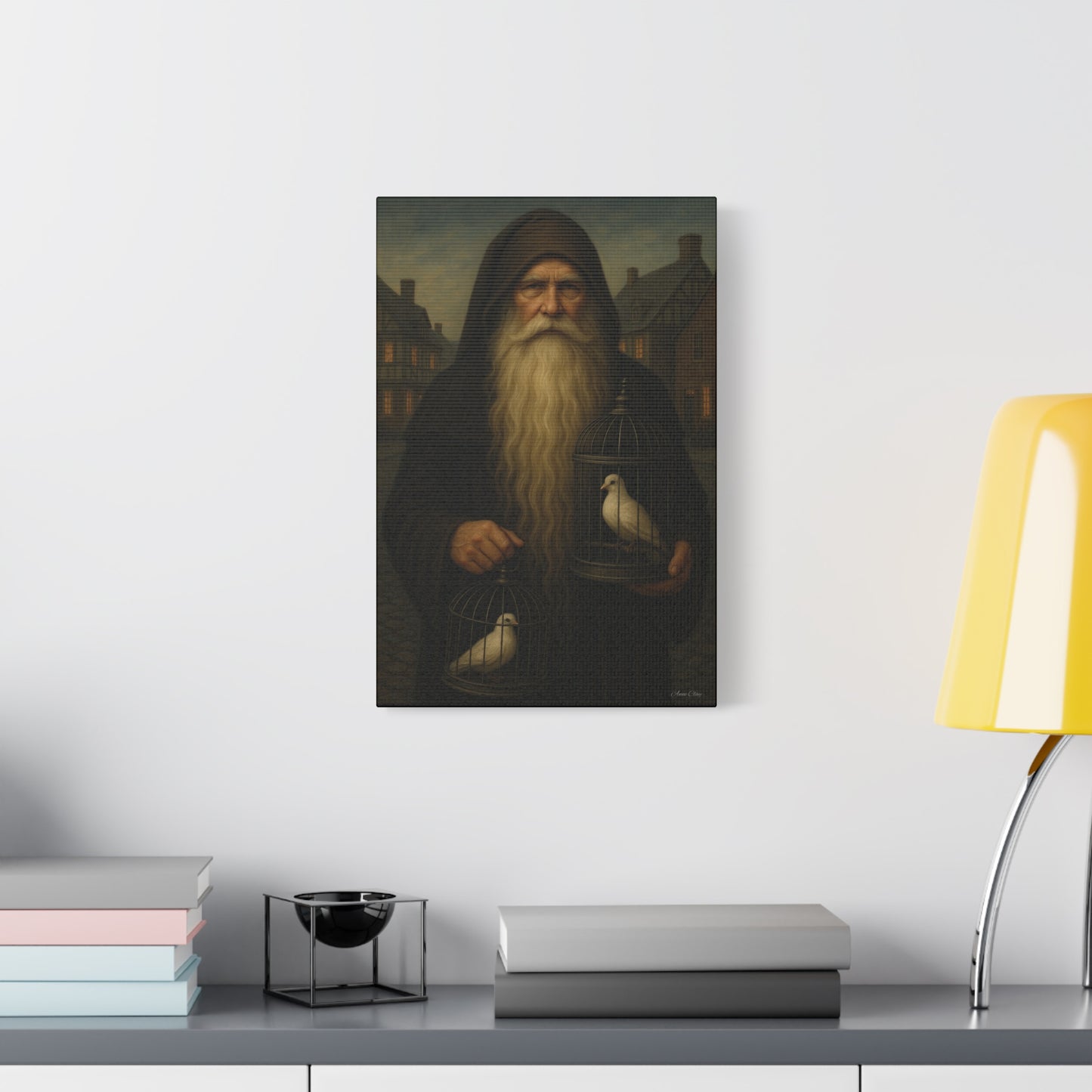 Peace Santa, Old World Colonial Wall Art Canvas, Large Print, Home Decor, Gift for Art Lovers, Christmas