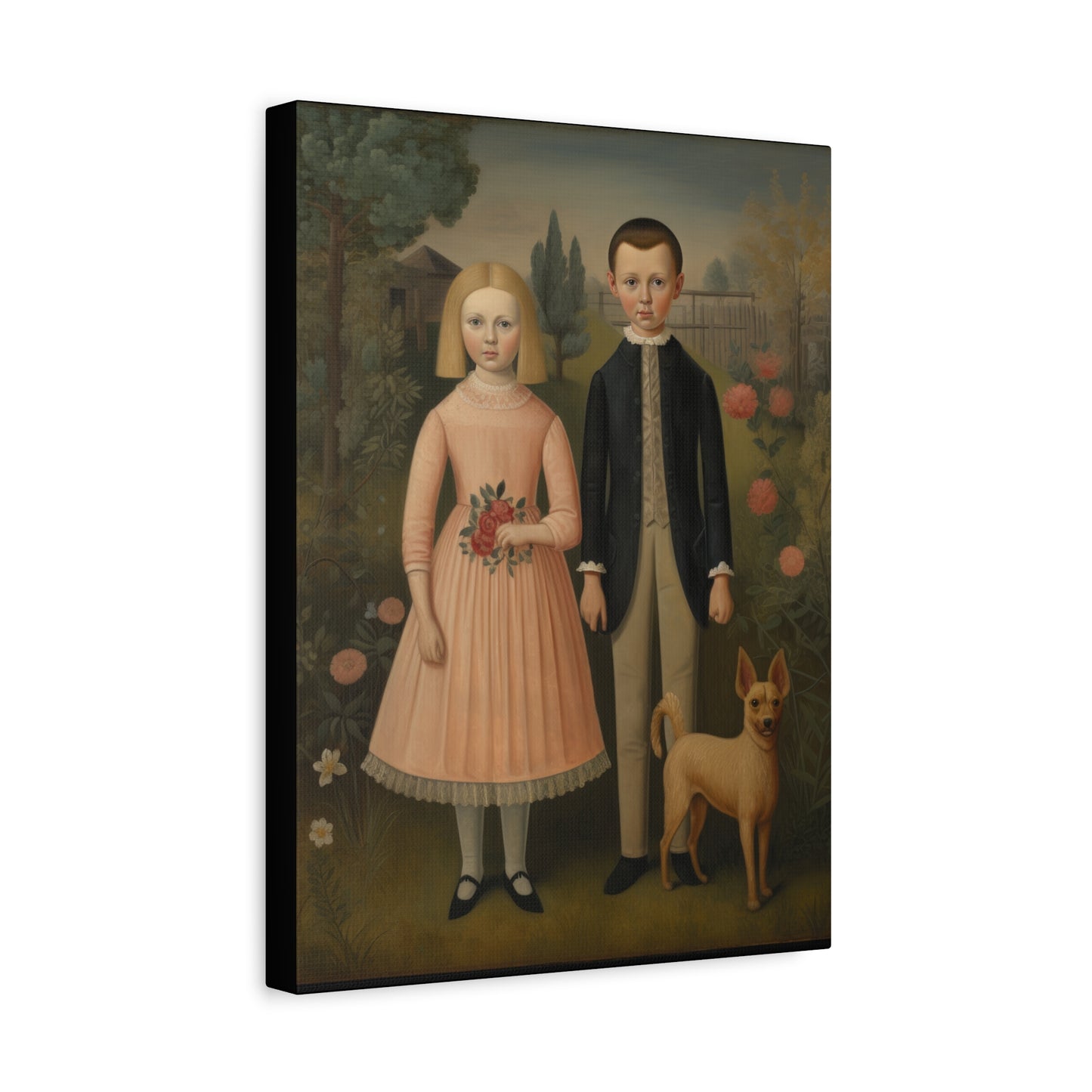 Whimsical Vintage Art Print - Matte Stretched Canvas Wall Decor