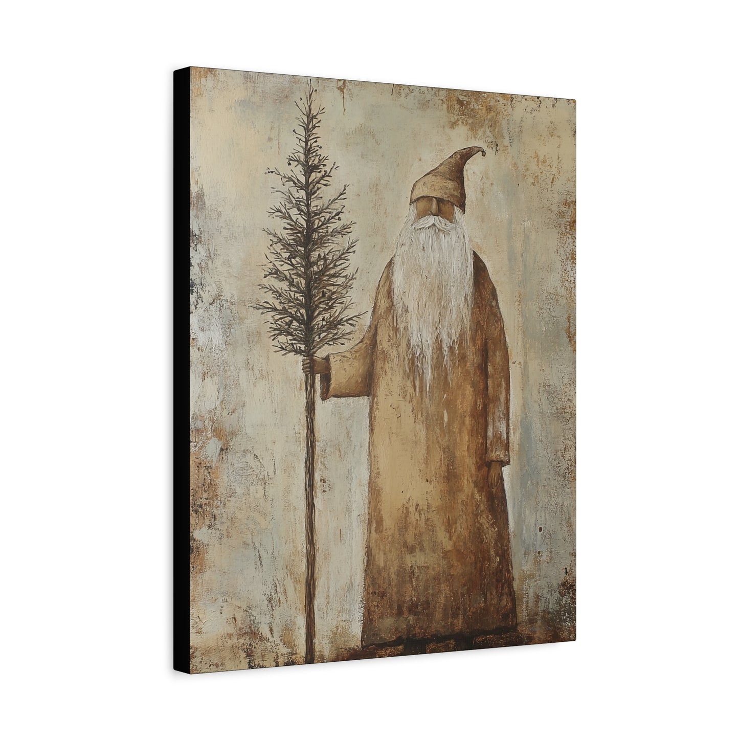 Twiggy Santa Matte Canvas, Stretched, 1.25"