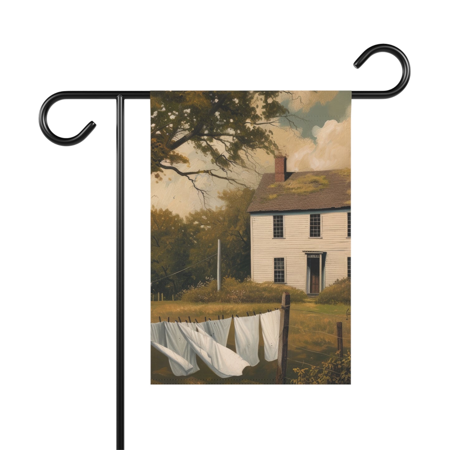 Country Clothesline Garden & House Banner