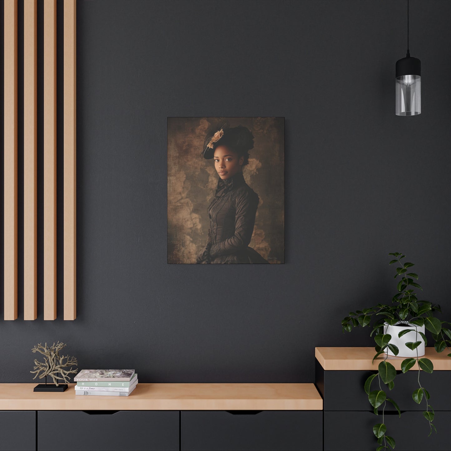 Virtue Elegant Vintage Canvas Art Print - Timeless Portrait Decor