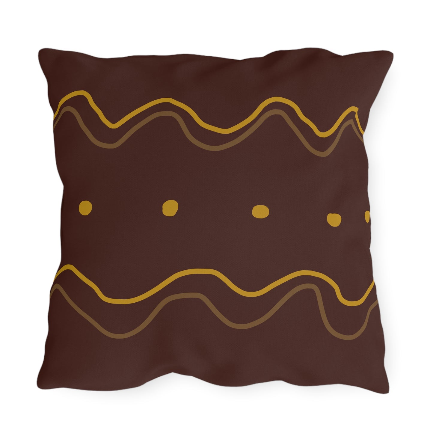 Primitive Redware Squiggles Outdoor Pillows